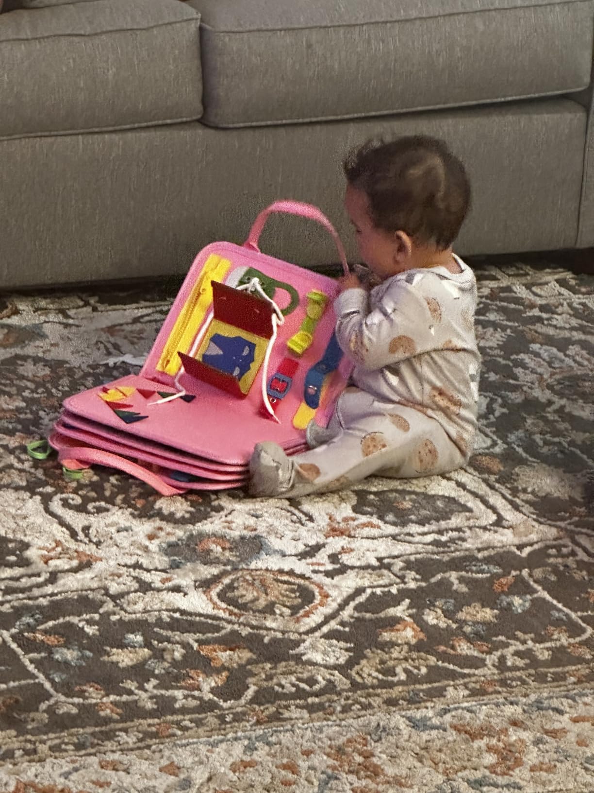 Exorany Busy Board Montessori Toys for Toddler Girl Birthday Gifts, Busy Book Sensory Learning Toys for Toddlers, Toddler Girl Airplane Car Travel Toy Educational Activities - Customer Photo 2