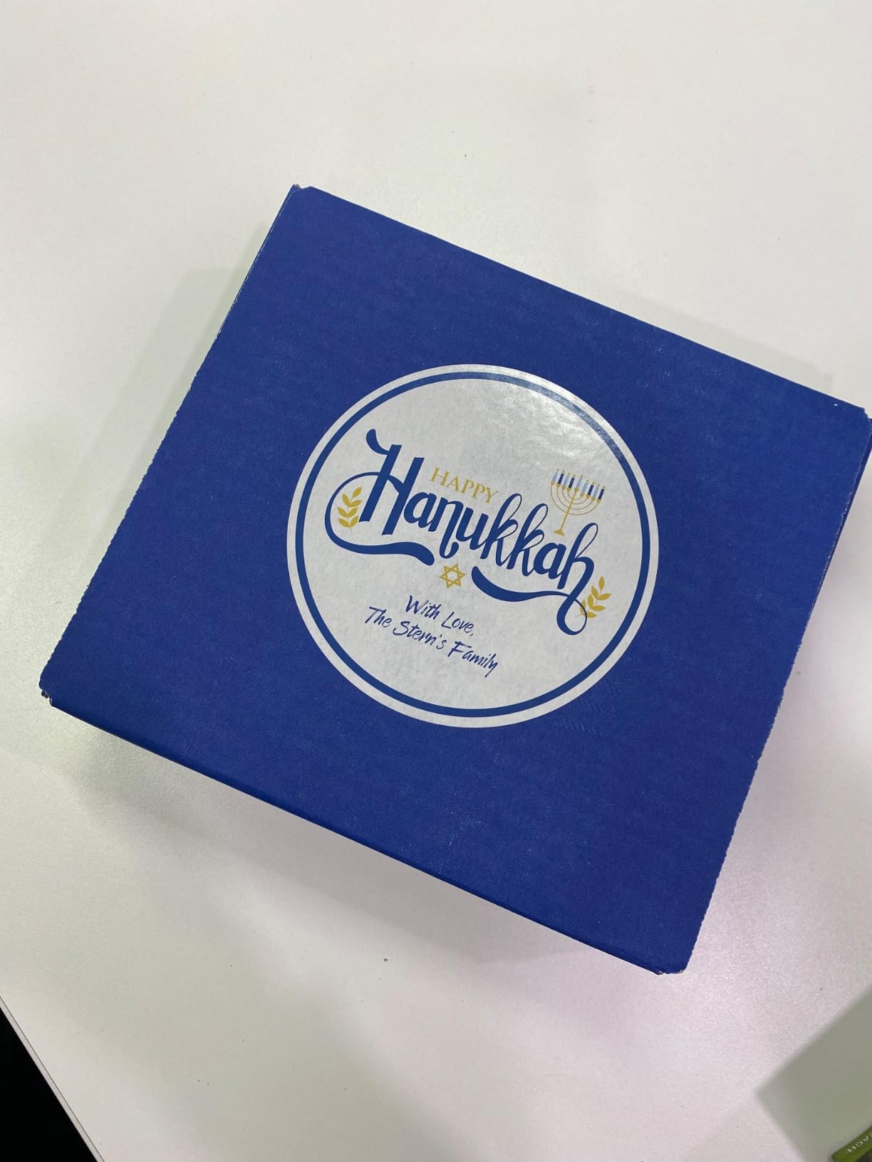 Stern's Bakery Hanukkah Cookie Gift Box (10 Cookies) Menorah & Dreidel Shortbread Chocolate Cookies – Gourmet Holiday Food Gifts for Kids, Adults & Corporate Kosher, Nut-Free - Customer Photo 4