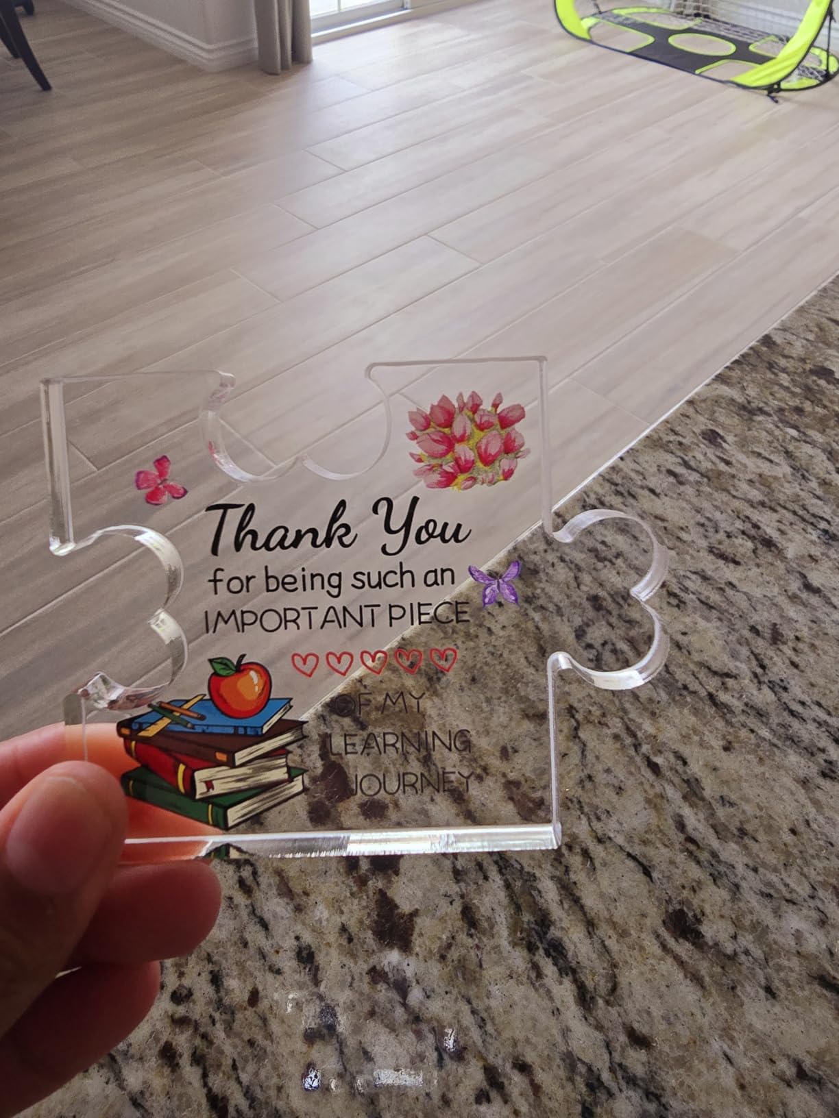 Funnli Teacher Gifts, Teacher Christmas Gifts Acrylic Plaque, Teacher Appreciation Gifts, Valentines Day Thank You Graduation Gifts for Women Teacher Classmate Study Partner Roommate - Customer Photo 3