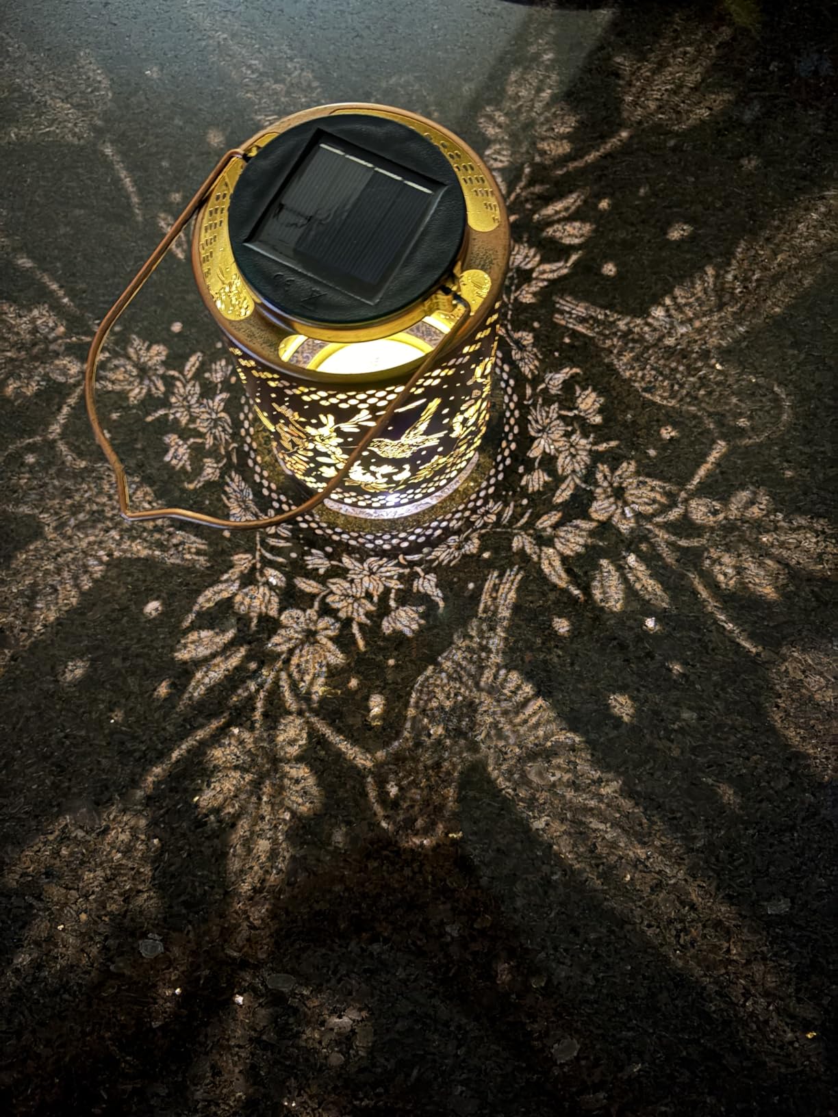 Hummingbird Solar Lanterns Garden Decor Birthday Gifts for Women Mon Grandma Metal Hanging Solar Lights Waterproof Outdoor Decoration for Outside LED Lanterns for Yard Patio Lawn Pathway Landscape - Customer Photo 1