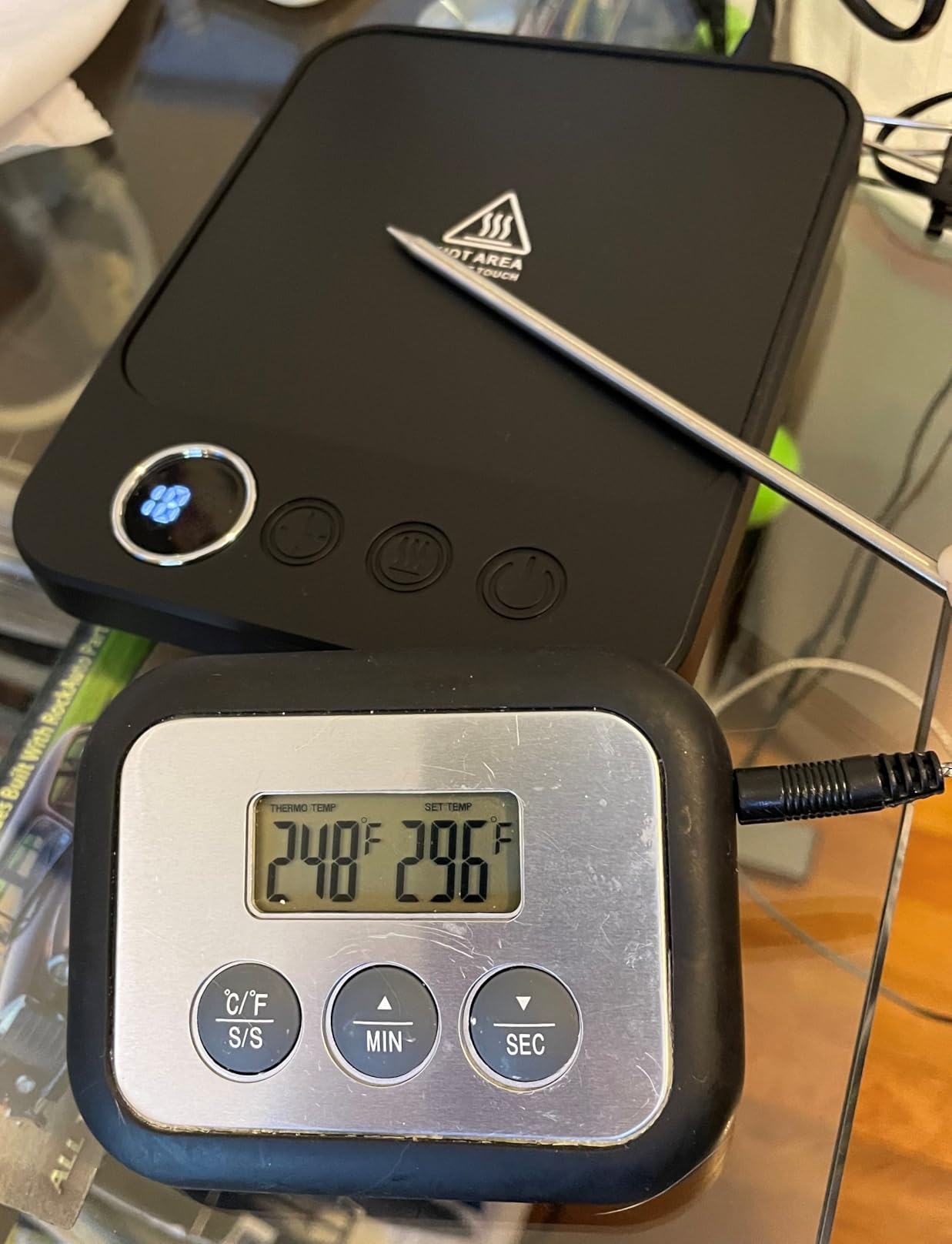 Coffee Mug Warmer & Mug Set for Desk, Electric Coffee Cup Warmer with 16oz Heated Mug, Smart Coffee Heater with Auto Shut Off for Office/Home, Christmas/Birthday/Coffee Gifts for Men & Women,Black - Customer Photo 1