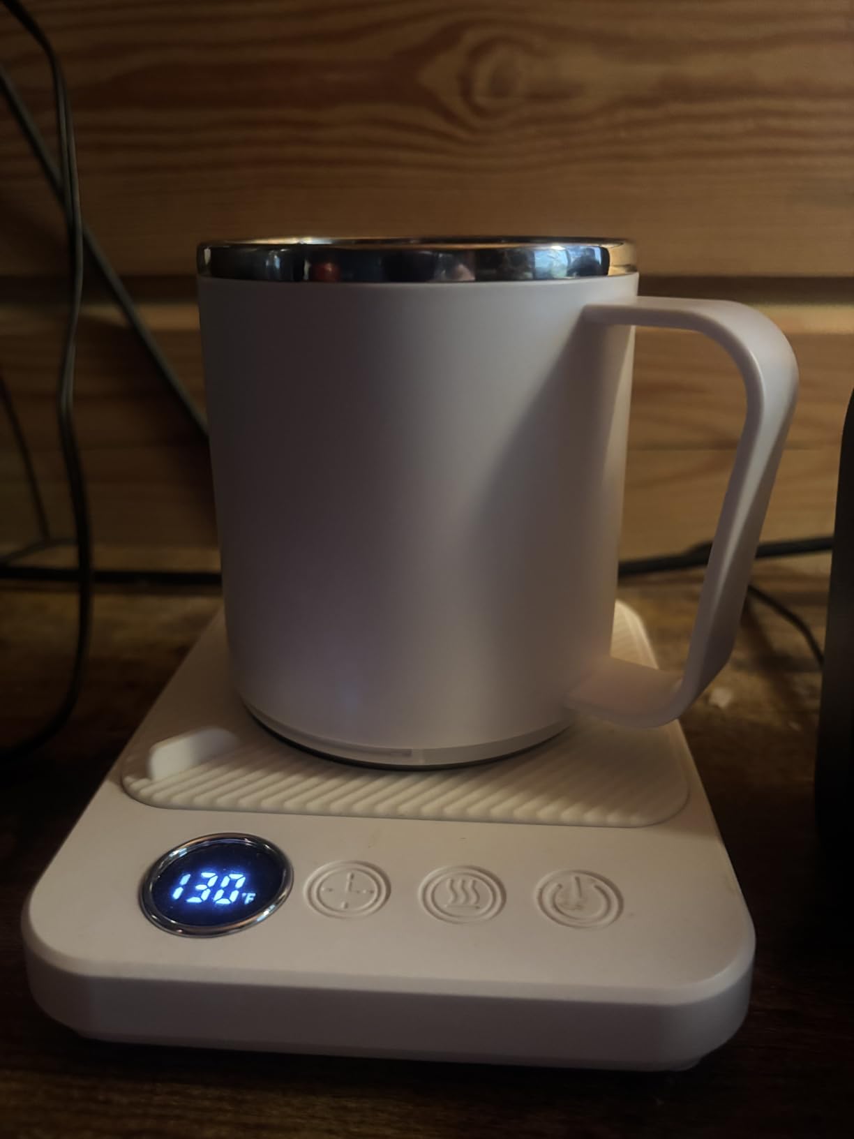 Coffee Mug Warmer & Mug Set for Desk, Electric Coffee Cup Warmer with 16oz Heated Mug, Smart Coffee Heater with Auto Shut Off for Office/Home, Christmas/Birthday/Coffee Gifts for Men & Women,Black - Customer Photo 2