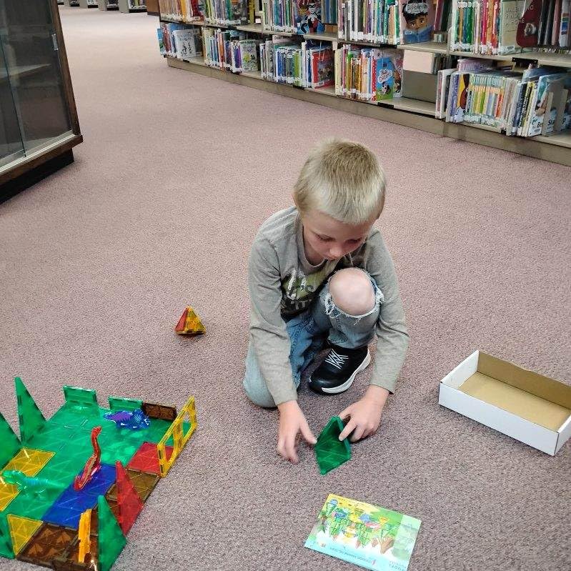 Coodoo Dinosaur Toys Magnetic Tiles - Magnet Building Blocks for Toddler Kids Toys STEM Sensory Outdoor Toys for 3+ Year Old Boys and Girls, Dinosaur World Creative Games Kids Toys - Customer Photo 2