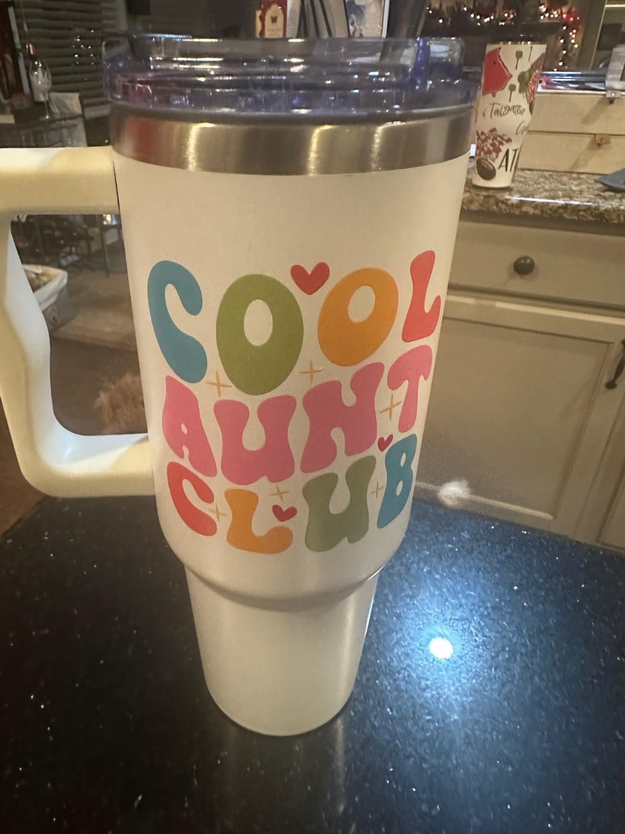 Christmas Gifts for Aunt - Cool Aunt Club Coffee Tumbler 40Oz, Best Aunty Gifts from Niece Nephew for Birthday, Mothers Day, Presents for First Time & Best Auntie Ever, New Aunty Cup with Handle Straw - Customer Photo 1