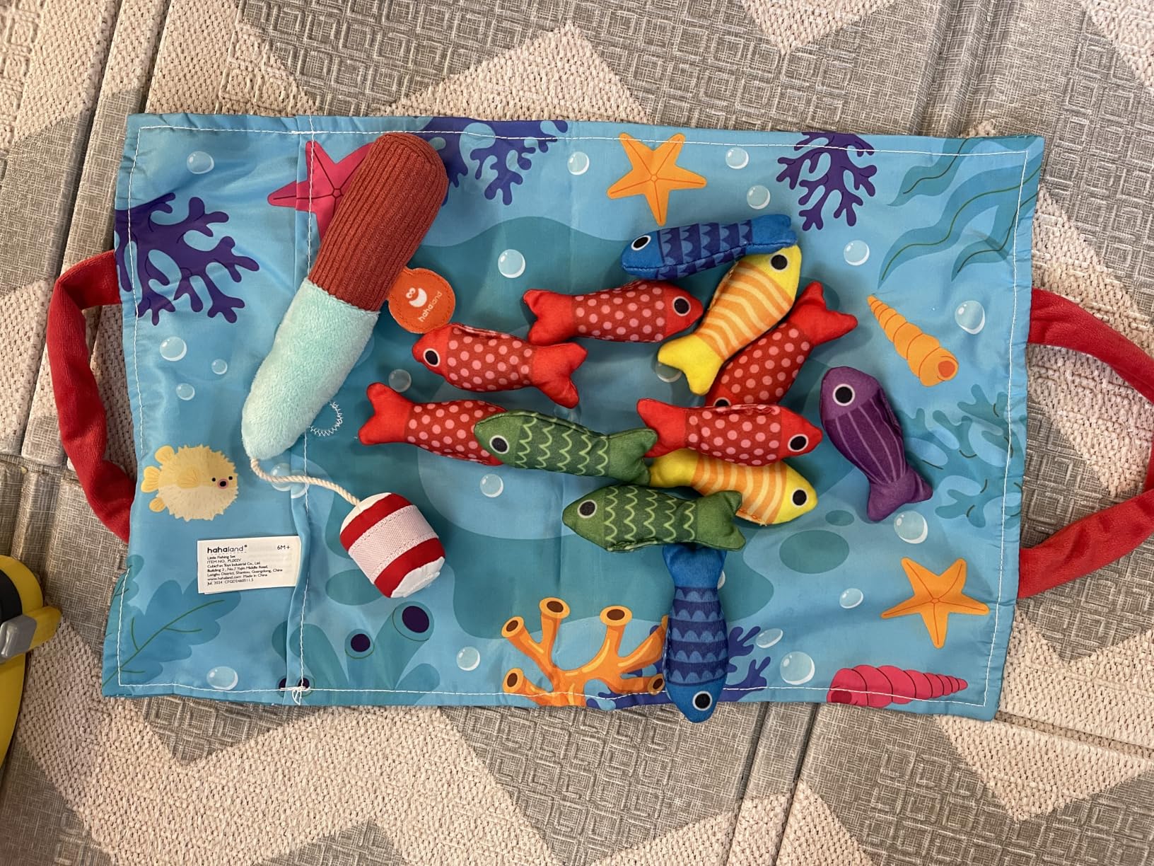 hahaland Toddler Toys Montessori Toys for 1 Year Old Boy Girl Birthday Gift - 10 in 1 Cloth Fishing Game Christmas Toddler Gifts 1-3 with Stacking Cups - Number Counting, Color Sorting Learning Customer Review hahaland Toddler Toys Montessori Toys for 1 Year Old Boy Girl Birthday Gift - 10 in 1 Cloth Fishing Game Christmas Toddler Gifts 1-3 with Stacking Cups - Number Counting, Color Sorting Learning - Customer Photo 1