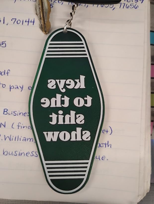 Msdove Keys to the Shit Show Keychain Funny Keychain Novelty Gag Gifts Hilarious Gift Idea White Elephant Gift for Mens Women Friends Birthday - Customer Photo 2