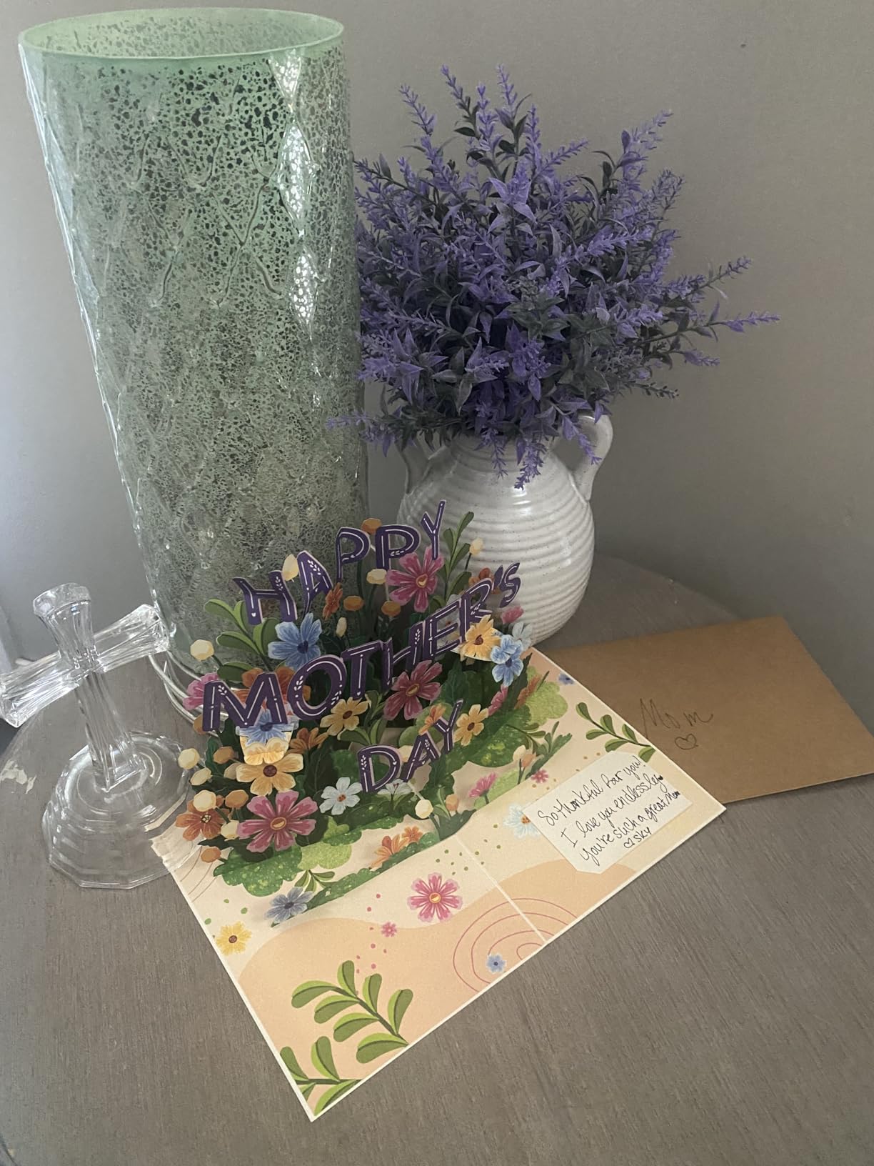 Paper Love Frndly, Flower and Butterflies 3D Pop Up Card, For All Occasions, Birthday, or Just Because, Handcrafted- 100% Recycled and Eco-Friendly, 8