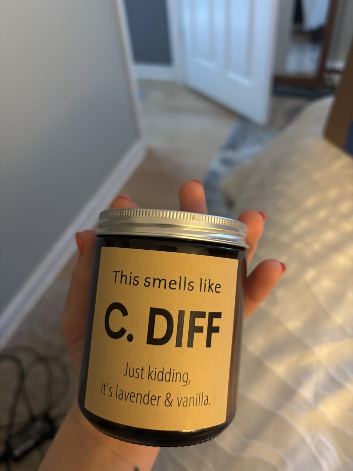 Funny Nurse Gifts for Women Men, Natural Soy Wax Lavender Scented Candle (7oz), Christmas Valentines Day Nurse Week Appreciation Graduation Retirement Gifts for School Future Nicu Nurse Doctor - Customer Photo 1