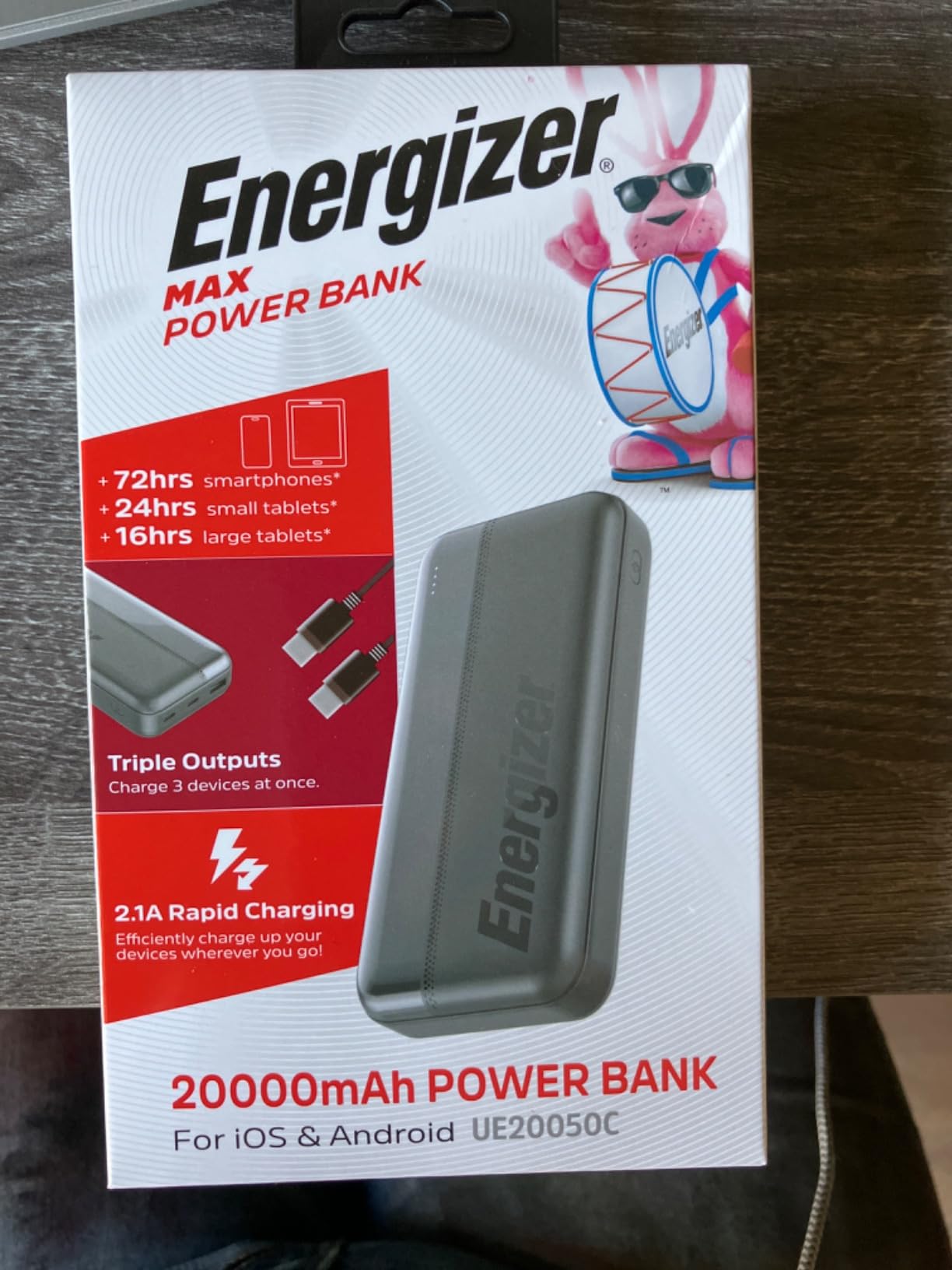 Energizer Portable Charger 30000mAh Power Bank with USB C in and Out Compact External Battery Pack for iPhone 16/15/14/13, Samsung Galaxy S24/S23, Pixel, iPad, Cell Phone and Tablets_UE30050C - Customer Photo 2