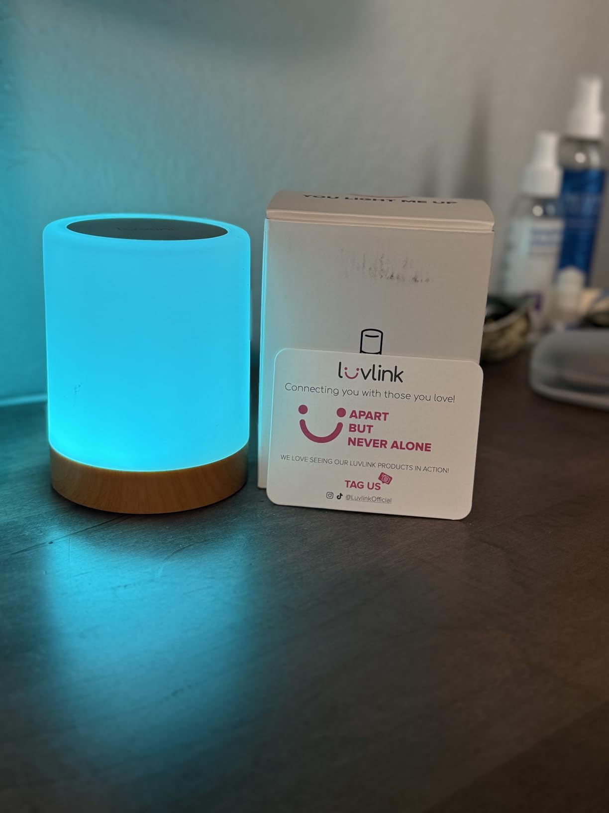 LuvLink Friendship Lamps No Subscription WiFi Touch Lamp for Long Distance Relationships, Couples, Friends & Family - Gift Ready (Set of Two) - Customer Photo 1