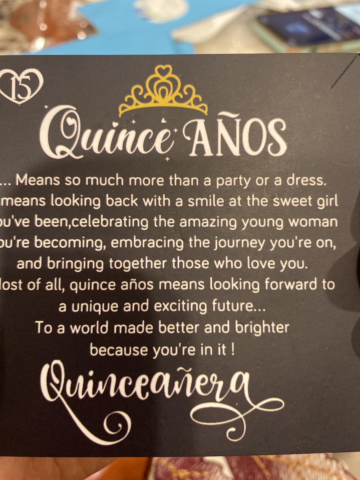 FEELMEM Quinceanera 15 Quince Anos Princess Crown Charm Bracelet Happy 15th Birthday Gift - Customer Photo 1