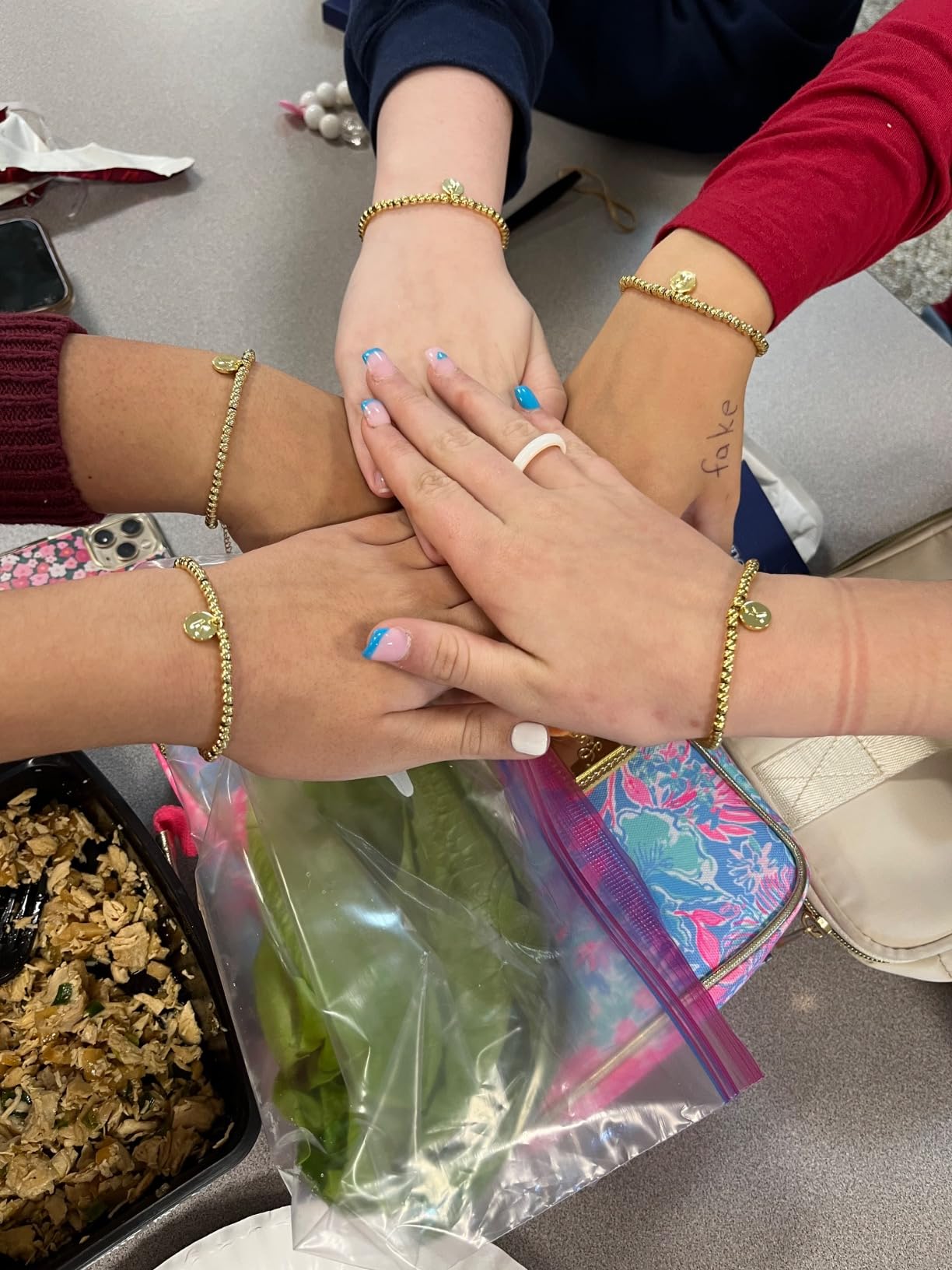 Turandoss Gold Initial Bracelet for Women - Dainty Gold Plated Letter A-Z Charm Disc Bracelet for Women Trendy, Womens Gold Jewelry Beaded Bracelet Gifts Customer Review Turandoss Gold Initial Bracelet for Women - Dainty Gold Plated Letter A-Z Charm Disc Bracelet for Women Trendy, Womens Gold Jewelry Beaded Bracelet Gifts - Customer Photo 1