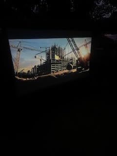 Modern Innovations 80 Inch HD Outdoor Movie Screen, Portable Outdoor Projector Screen and Stand for Indoor or Backyard Use, Foldable Frame, Movie Projection Screens for Travel, Camping, Family Movies - Customer Photo 3