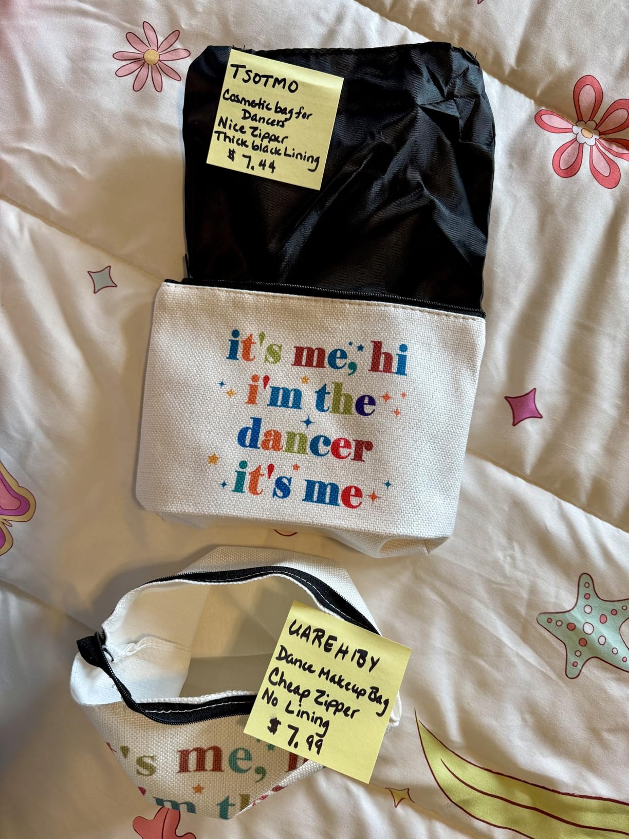 UAREHIBY Dancer Gifts for Girls,Dance Makeup Bag,Dance Cosmetic Bags for Dancers,Dance Recital Gifts for Her,Friend Sister,Dancer Stuff,Christmas Birthday Gifts for Dancer - Customer Photo 1