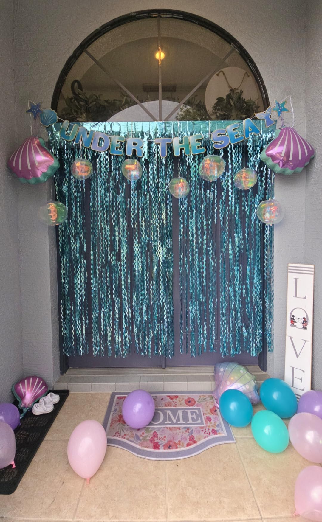 Mermaid Party Balloon Arch Kit, 154Pcs Green Purple Little Mermaid Party Decorations Balloon Garland, Under the Sea Summer Birthday Party Supplies - Customer Photo 2