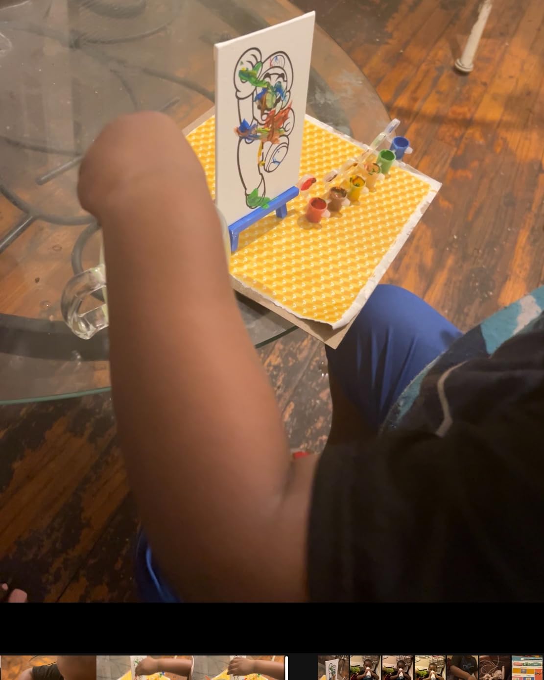 Innovative Designs Minecraft Canvas Paint Set for Kids with 3 Canvases, Acrylic Paint, Paintbrush, & Easel - Customer Photo 2