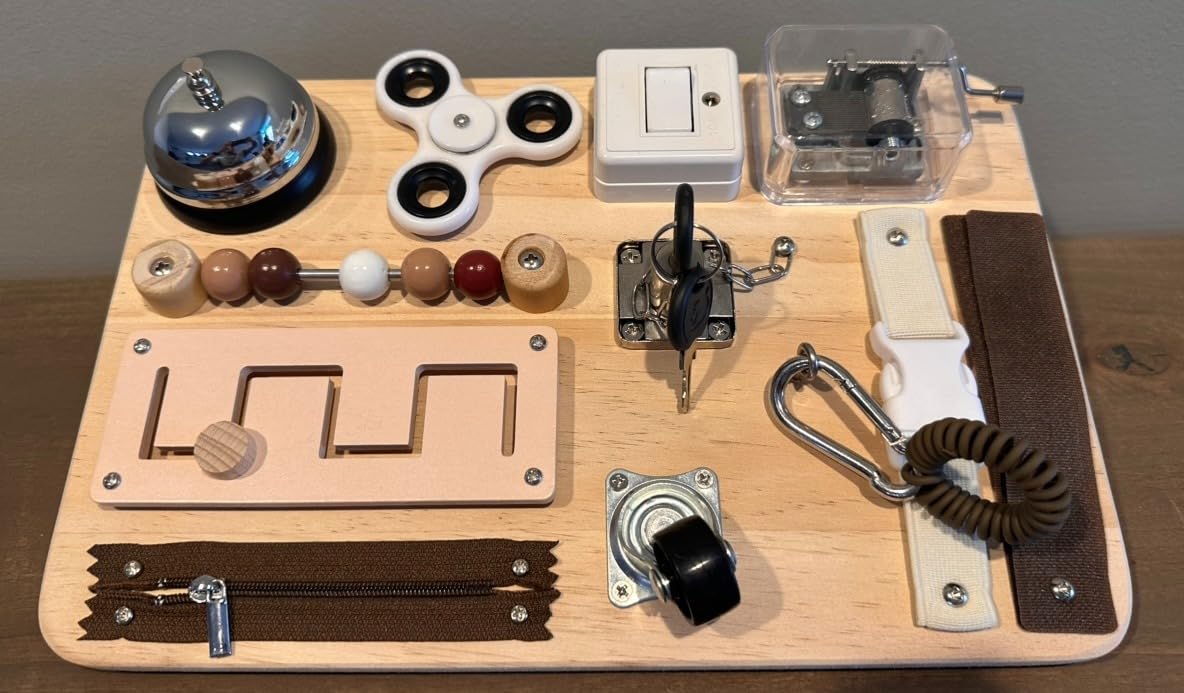 Dementia Activities for Seniors-Fidget Busy Board-Alzheimers Products for Elderly-Memory Games for Autism Adult-Dementia Gadgets-Sensory ADHD Toys-Anxiety Relief Items-Gift for Seniors - Customer Photo 4