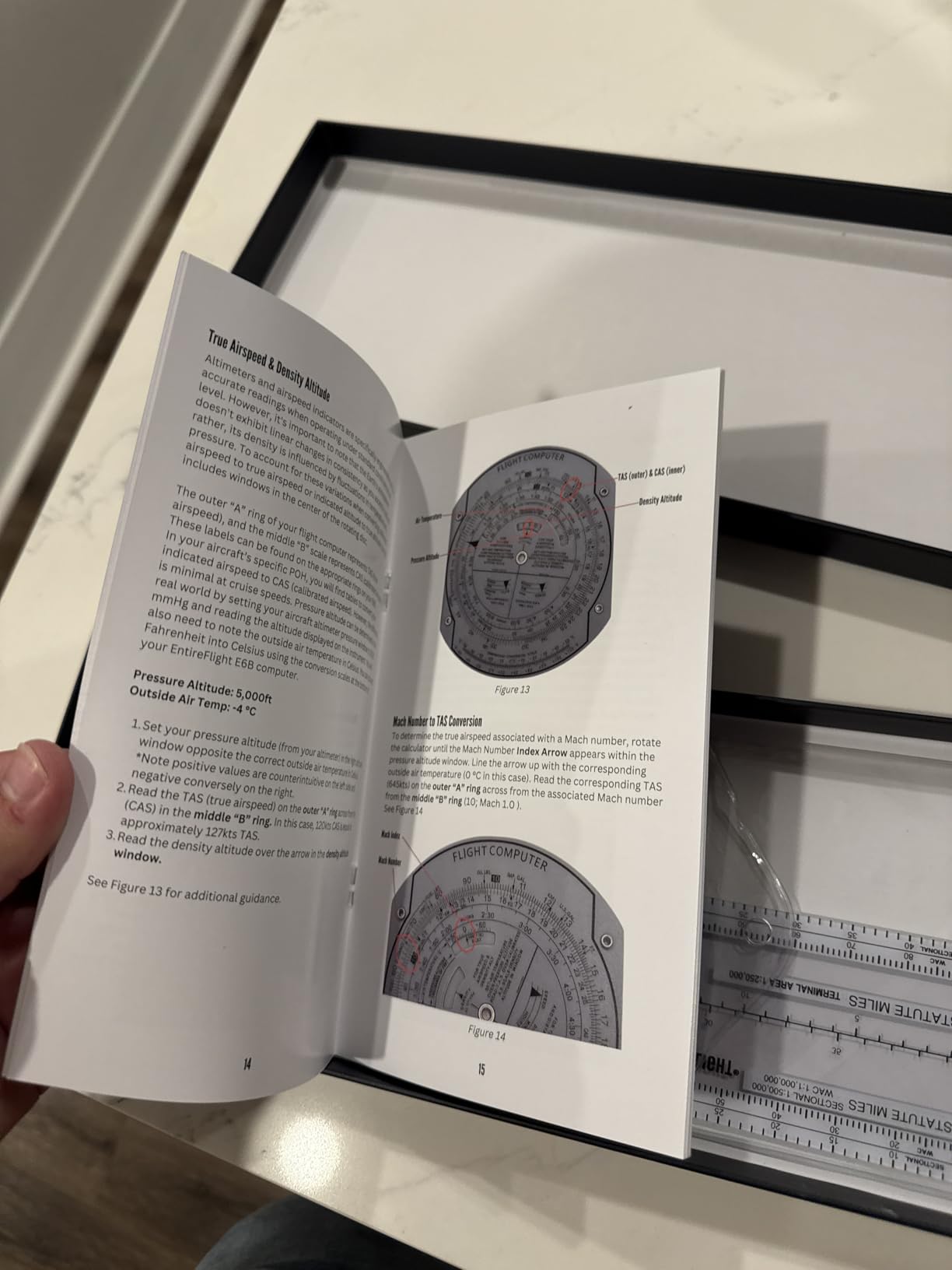 EntireFlight - E6B Flight Computer, Aviation Plotter, & Manual Box Set - Essential Pilot Accessories and Aviation Tools for Your Flight Bag - Use with IFR VFR Sectional Charts - Flight Calculator - Customer Photo 2