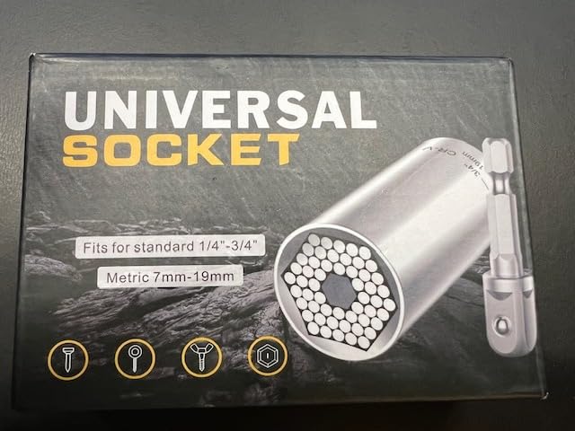 Christmas Stocking Stuffers for Men - Universal Socket Tools Gifts for Men Cool Stuff Ideas Gadgets Birthday Gifts for Dad Him Husband Teen Boys Women Grip Socket Set with Power Drill Adapter (7-19mm) - Customer Photo 2