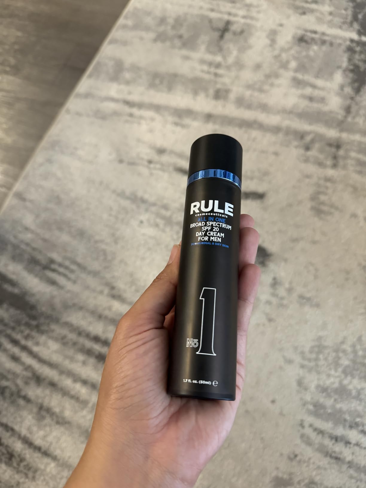 RULE 10-in-1 Mens Face Moisturizer with SPF 20 - Anti Aging Face Cream for Men - Collagen, Licorice Extract, Vitamin B, C, E Anti Wrinkle Men's Face Lotion Day Cream, Normal/Dry Facial Skin Care 1.7oz - Customer Photo 2