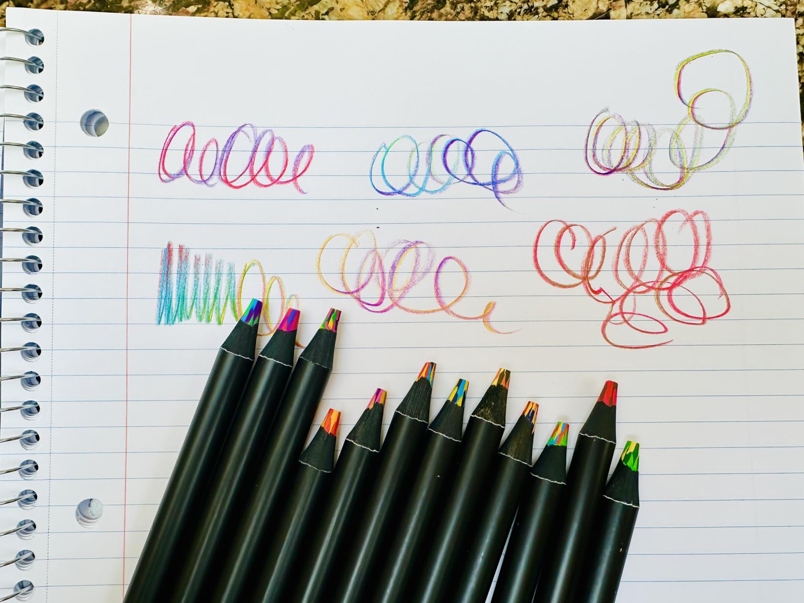 Stocking Stuffers for Kids, Art Supplies Teen Girl Boys Gifts Trendy Stuff 12 Colored Rainbow Pencils, Valentines for Kids Adults, Birthday Party Favors Arts and Crafts Easter Basket for 8-12 Year Old - Customer Photo 1