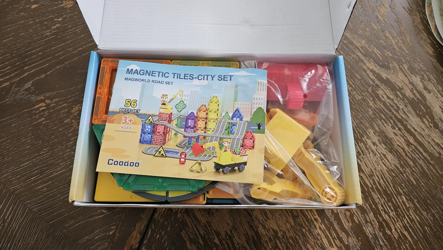 Coodoo Dinosaur Toys Magnetic Tiles Lava Dinosaur World Set - Magnetic Blocks Building for Kids 3-5 5-7 Girls Boys Toy Age 4-6 6-8, Classroom Must Haves Toddler Sensory for 3+ Year Old Kids Toys - Customer Photo 2