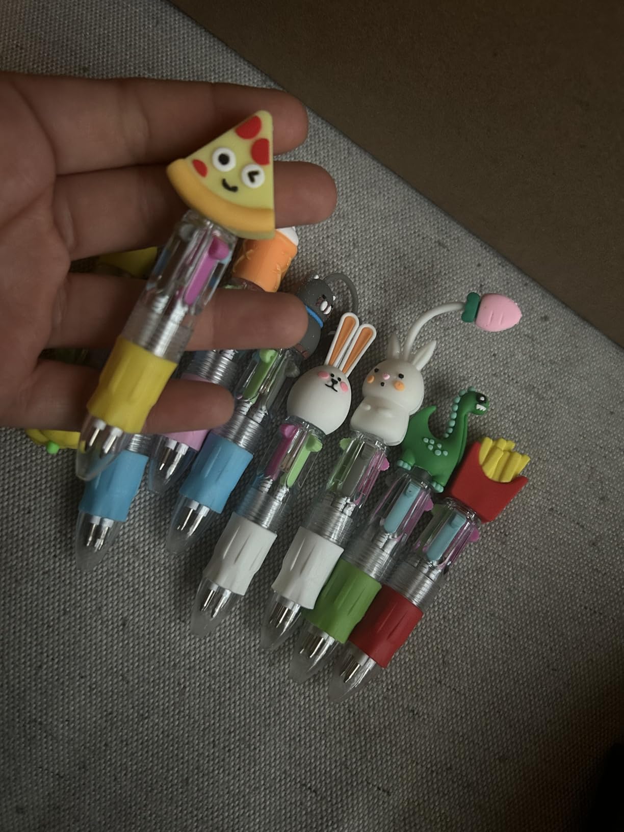 CZWZ 20Pcs Mini Multicolor Pens in One 4-in-1 Cute Pens Bulk for Kids, Fun Kawaii Ballpoint Pens for Birthdays and Children's Party Favors Gifts Teacher School Supplies - Customer Photo 2