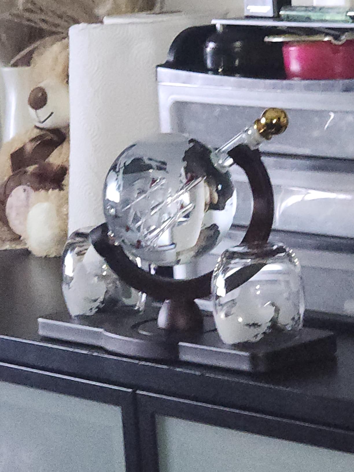 Fathers Day Dad Gifts for Men, Whiskey Decanter Globe Set for Men Dad Husband Grandpa, Anniversary Birthday Gifts for Him Husband Boyfriend, Unique Gift for Bourbon Scotch Liquor, Cool Stuff - Customer Photo 1