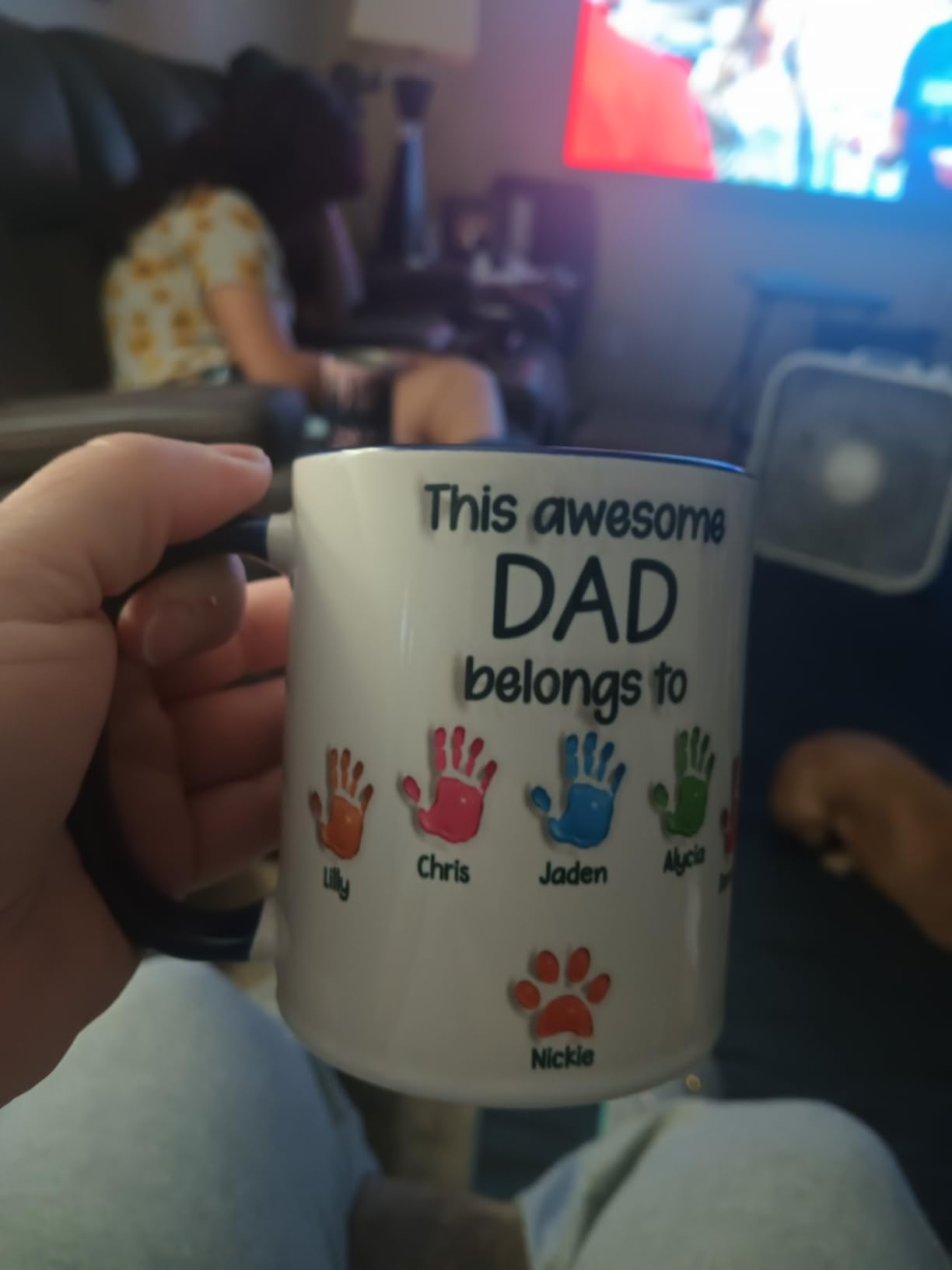 LOVELYPOD Custom Grandpa Mug with Kids Names, Father's Day Gifts, This Grandpa Belongs to, Father's Day Mugs, Papa Gifts, Custom Mug, Personalized Coffee Cup - Customer Photo 2