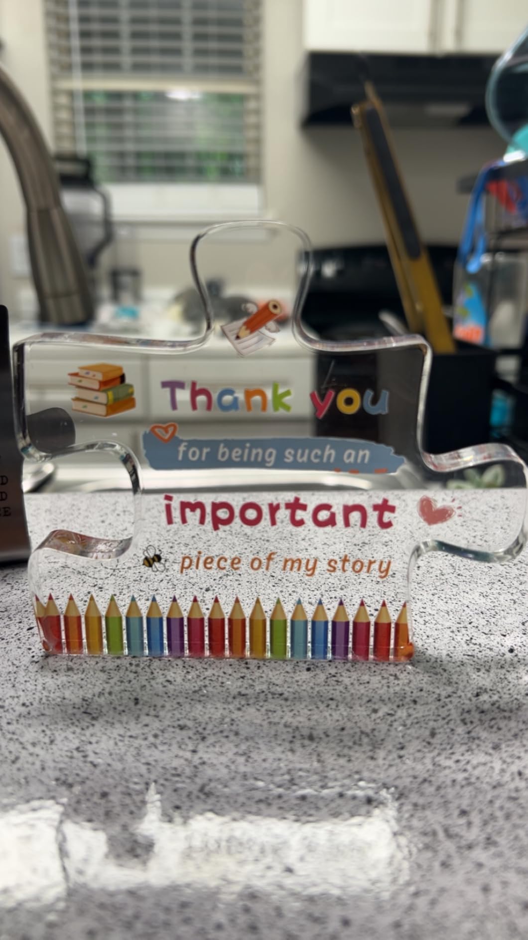 Gifts for Teachers - Teacher Christmas Gift,Teachers Appreciation Gifts for Women,End of Year Thank You Teacher Acrylic Decor Valentines Day Retirement Graduation Birthday Gift - Customer Photo 1