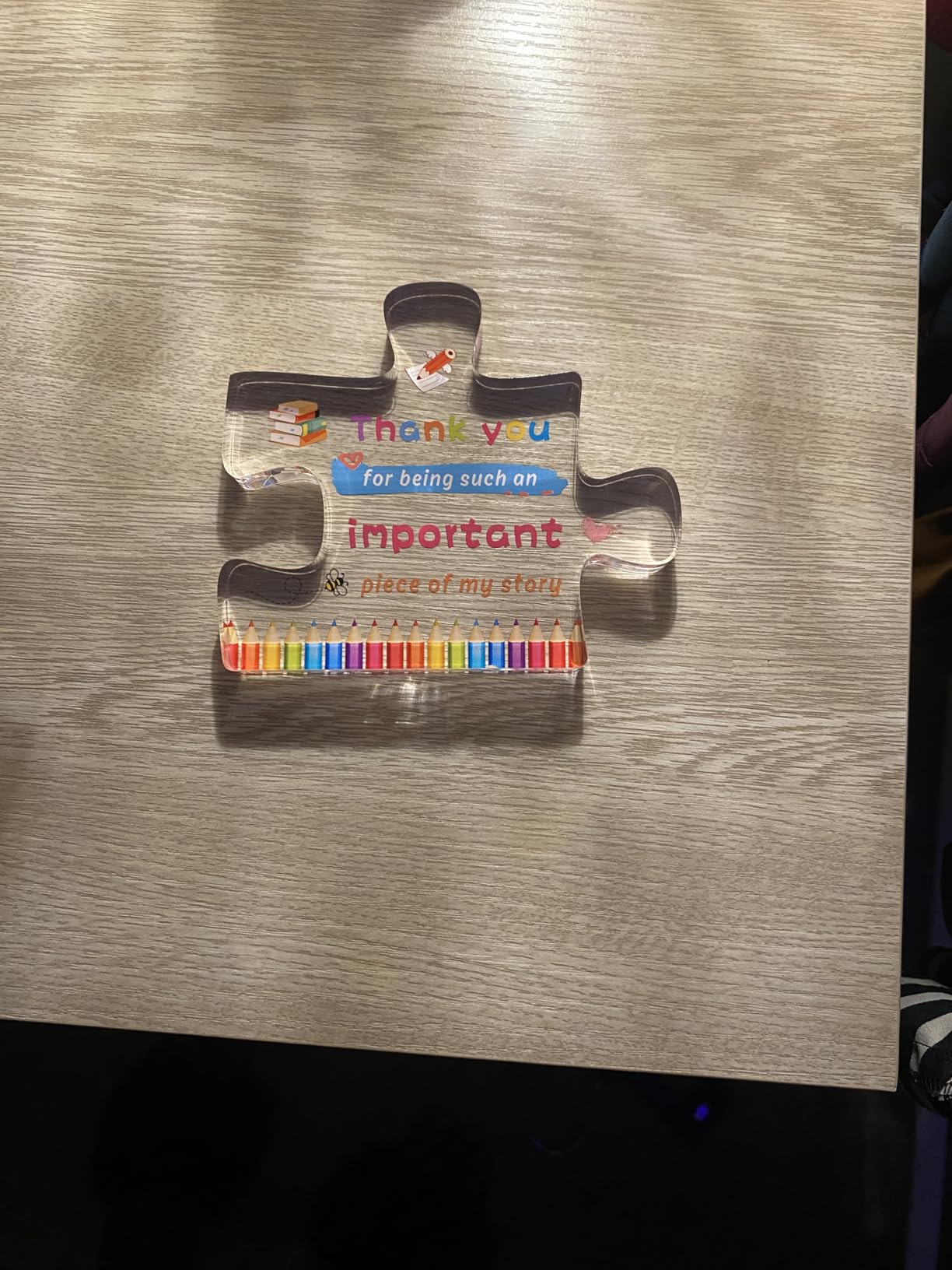 Gifts for Teachers - Teacher Christmas Gift,Teachers Appreciation Gifts for Women,End of Year Thank You Teacher Acrylic Decor Valentines Day Retirement Graduation Birthday Gift - Customer Photo 2