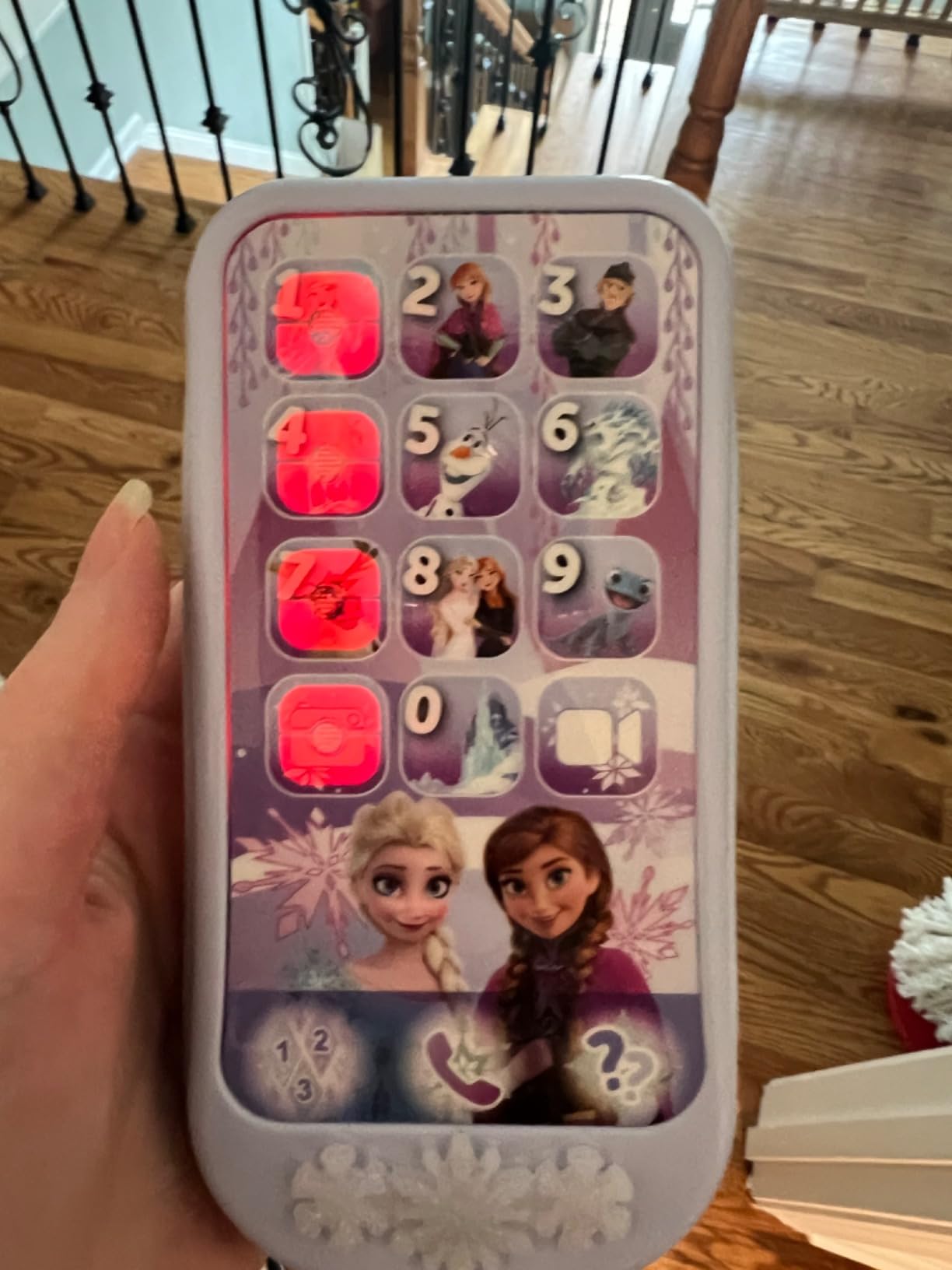 eKids Disney Frozen Toy Phone for Kids, Toddler Toys with Preschool Learning Activities Designed for Fans of Frozen Toys Customer Review eKids Disney Frozen Toy Phone for Kids, Toddler Toys with Preschool Learning Activities Designed for Fans of Frozen Toys - Customer Photo 2