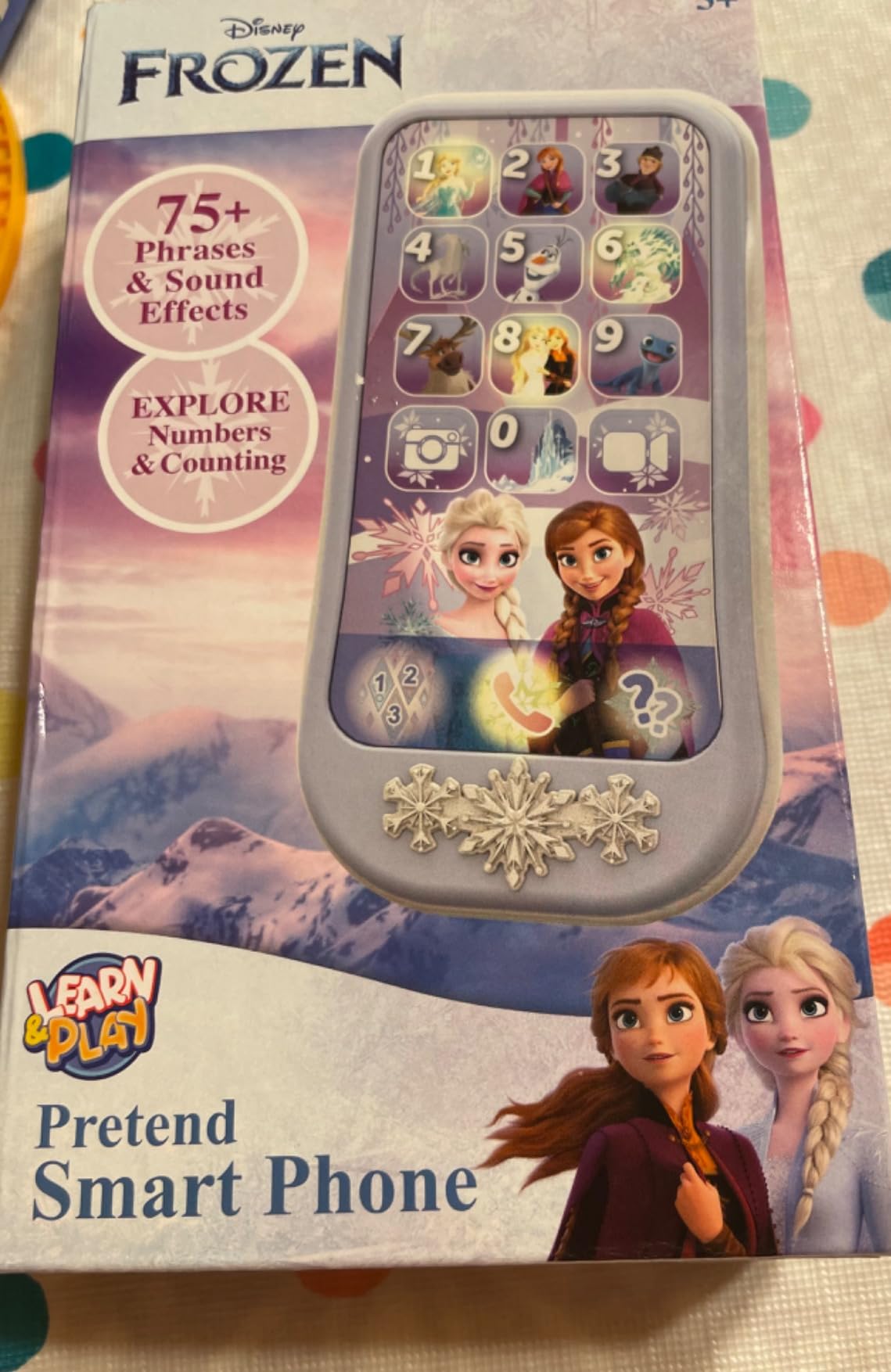 eKids Disney Frozen Toy Phone for Kids, Toddler Toys with Preschool Learning Activities Designed for Fans of Frozen Toys Customer Review eKids Disney Frozen Toy Phone for Kids, Toddler Toys with Preschool Learning Activities Designed for Fans of Frozen Toys - Customer Photo 5