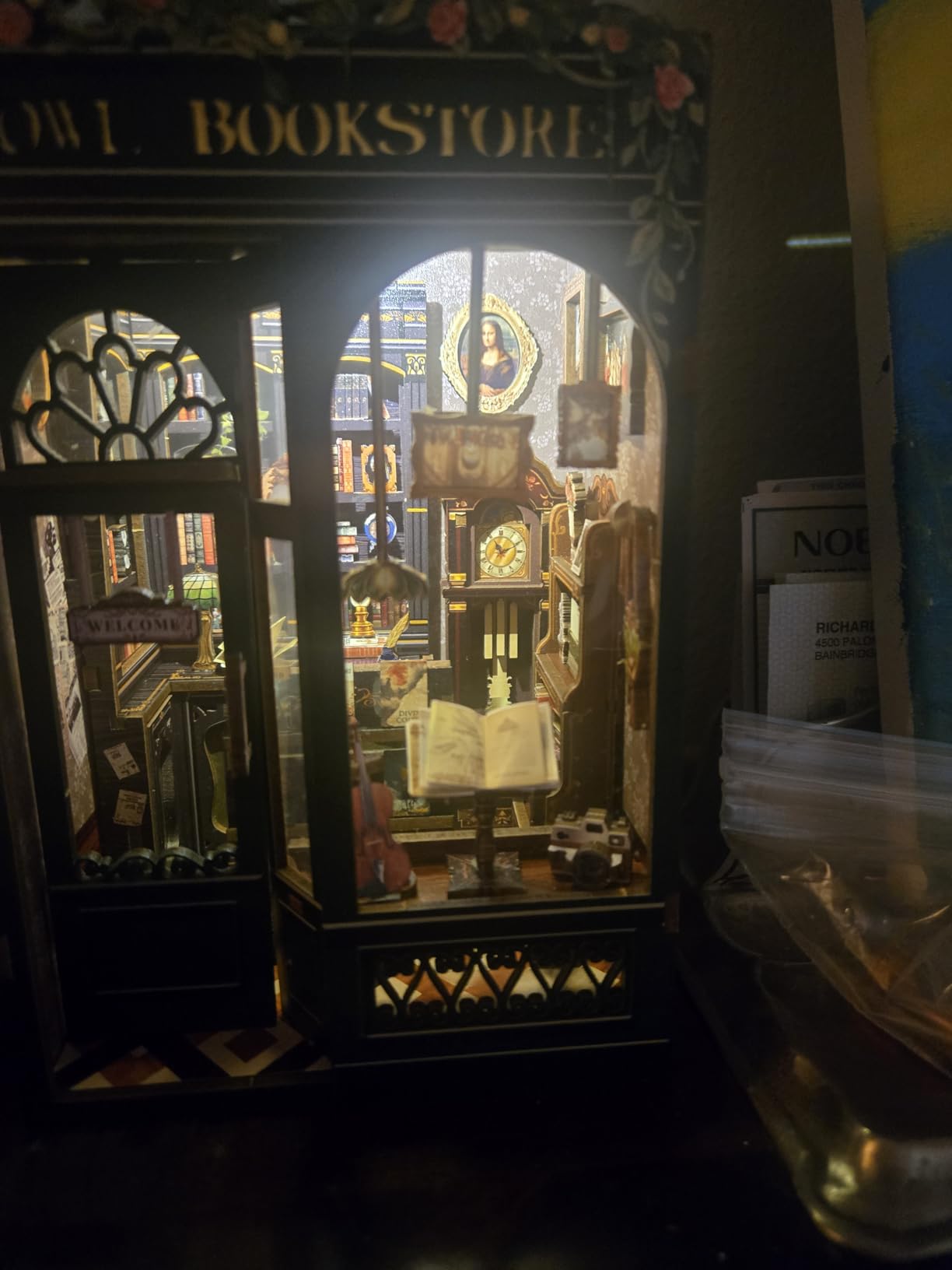 CUTEBEE Book Nook Kit - DIY Miniature House Kit for Adults, Teens and Beginners, Dollhouse Booknook Library Tiny House Bookshelf Decor 3D Wooden Puzzle, Gifts for Family, Friends (Owl Bookstore) Customer Review CUTEBEE Book Nook Kit - DIY Miniature House Kit for Adults, Teens and Beginners, Dollhouse Booknook Library Tiny House Bookshelf Decor 3D Wooden Puzzle, Gifts for Family, Friends (Owl Bookstore) - Customer Photo 1