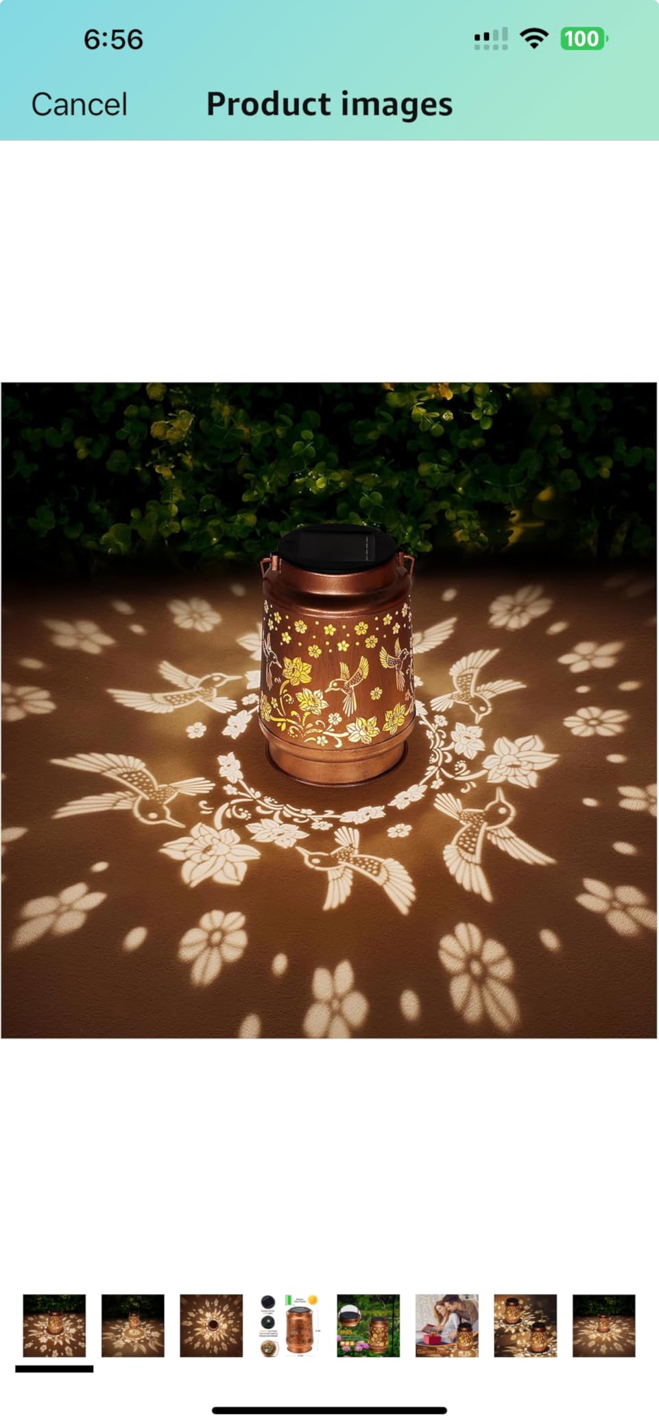 Solar Lanterns Outdoor Waterproof Hummingbird Garden Decor Birthday Gifts for Women Mom Grandma Hanging Solar Lights Metal Solar Decoration Outside for Yard,Patio,Backyard,Porch - Customer Photo 1