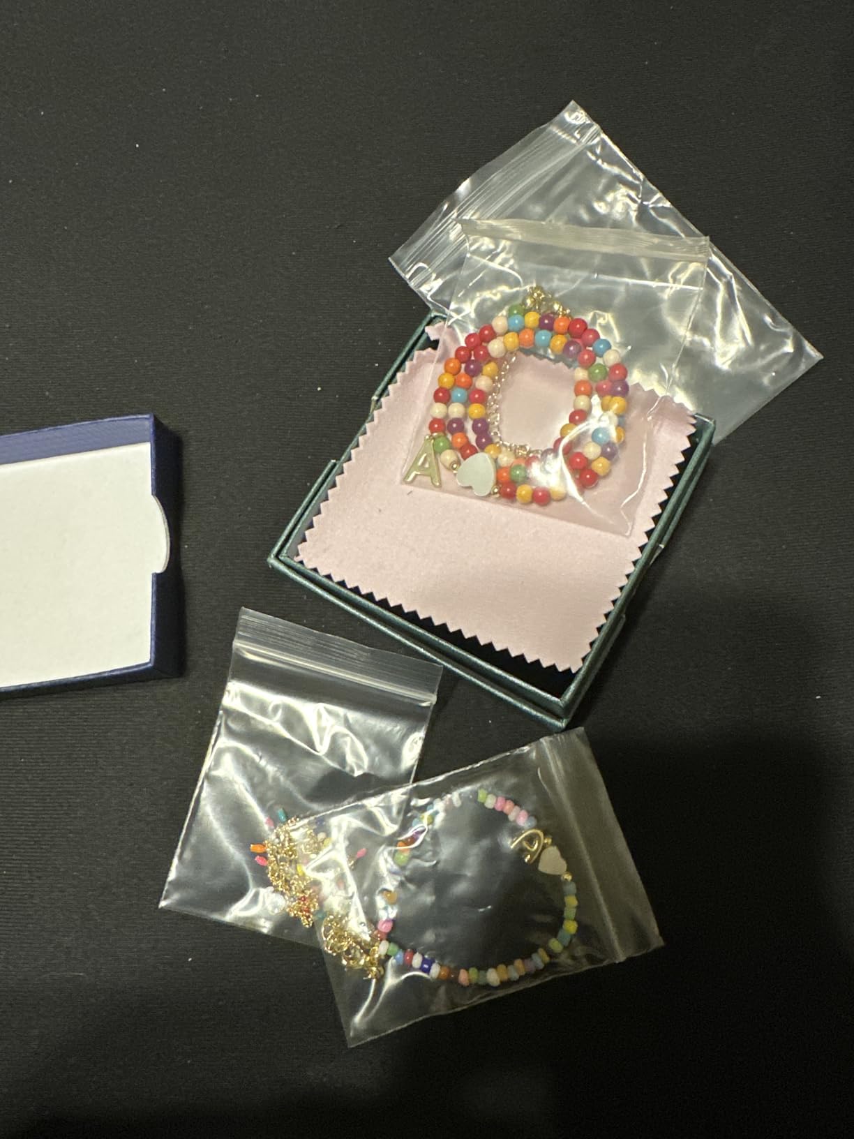 Turandoss Colorful Beaded Initial Bracelets for Women, Trendy Boho Layered 14K-Gold-Plated Letter A-Z Bracelet Cute Summer Jewrly Birthday Christmas Gifts for Girls - Customer Photo 1