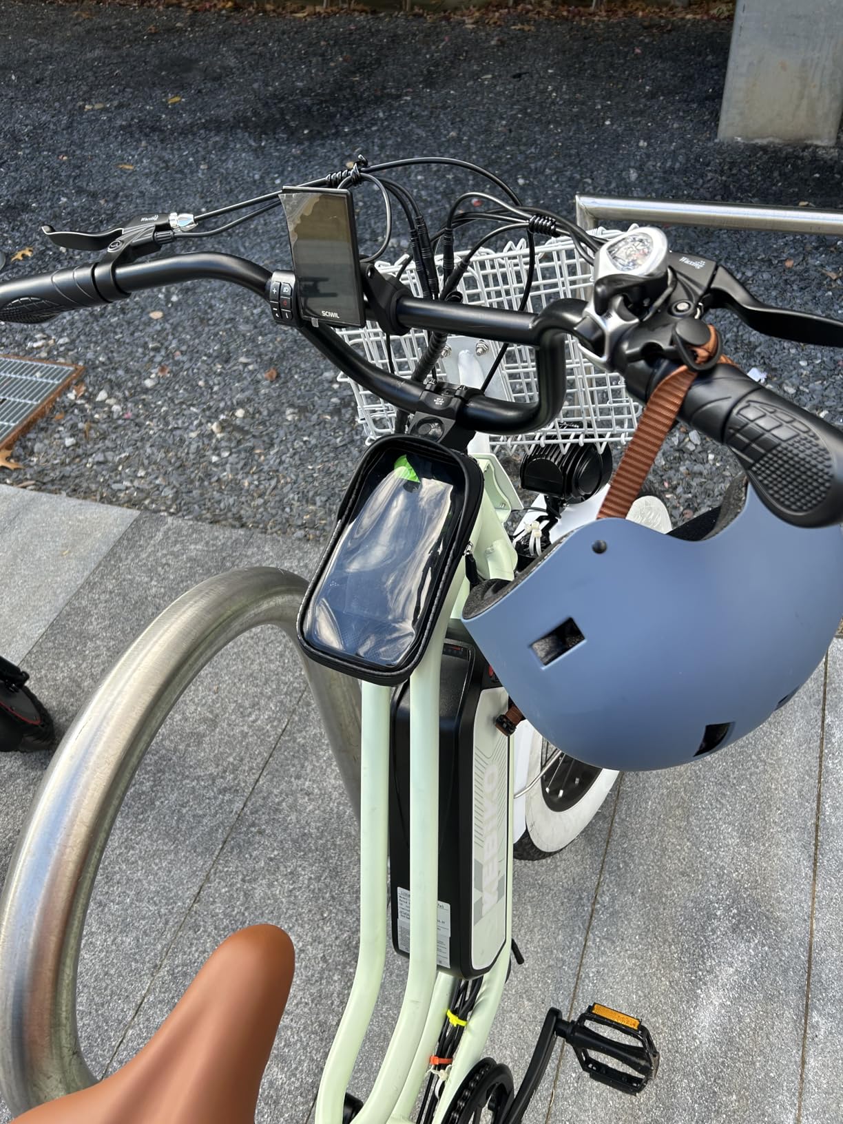 Lamicall Bike Frame Bag Waterproof, [1s Release] [2 in 1], Phone Holder Mount, Cycling Pouch with Rain Cover, Bike and Bicycle Top Tube Bag Accessories for Phones Under 7