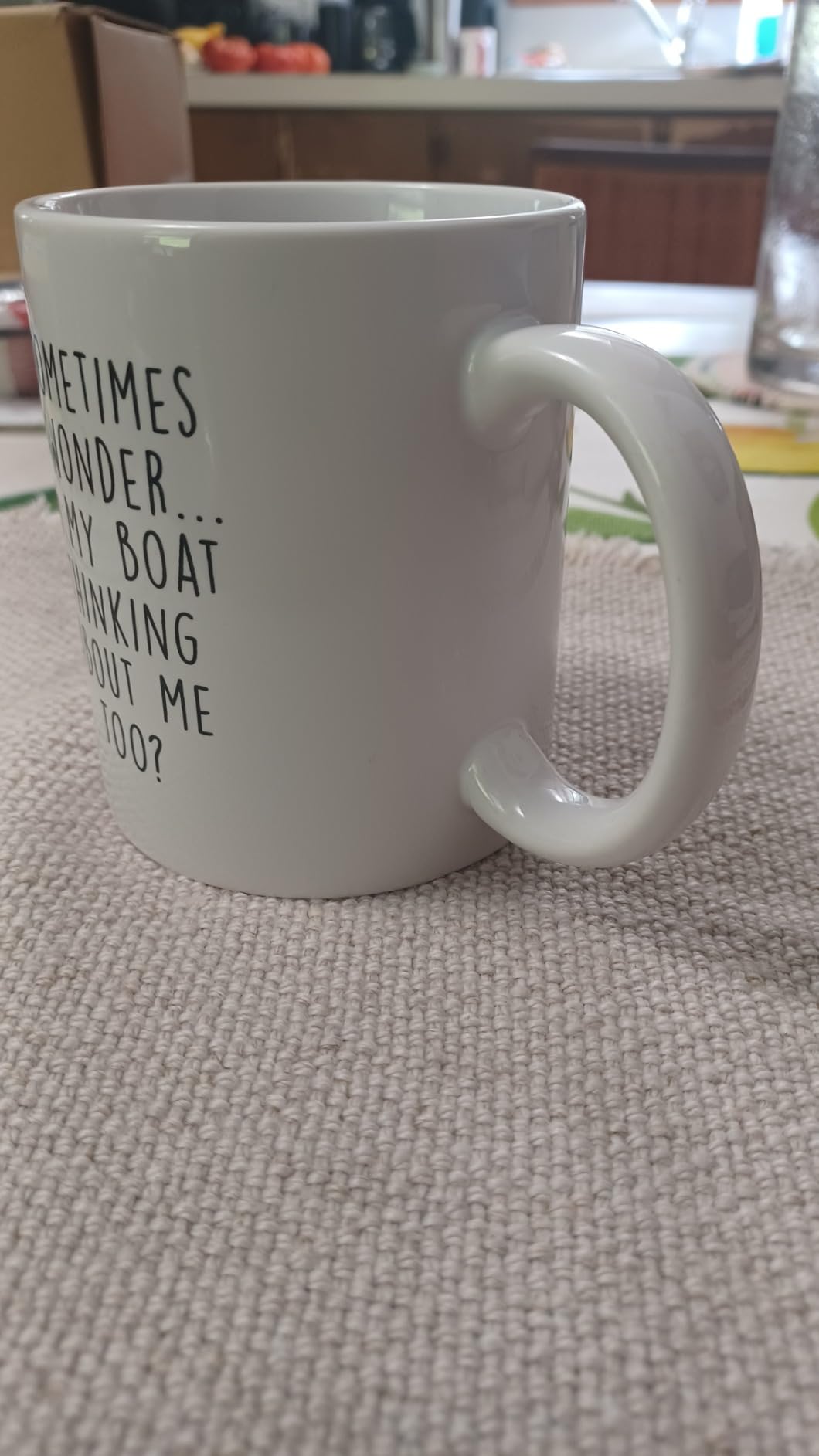 Gelid Sometimes I Wonder Is My Boat Is Thinking About Me Too - Funny Boat Captain Gift Idea for Men, Him, Husband - Best Nautical Sailor Birthday Present for Dad - 11oz White Coffee Mug Tea Cup Customer Review Gelid Sometimes I Wonder Is My Boat Is Thinking About Me Too - Funny Boat Captain Gift Idea for Men, Him, Husband - Best Nautical Sailor Birthday Present for Dad - 11oz White Coffee Mug Tea Cup - Customer Photo 5