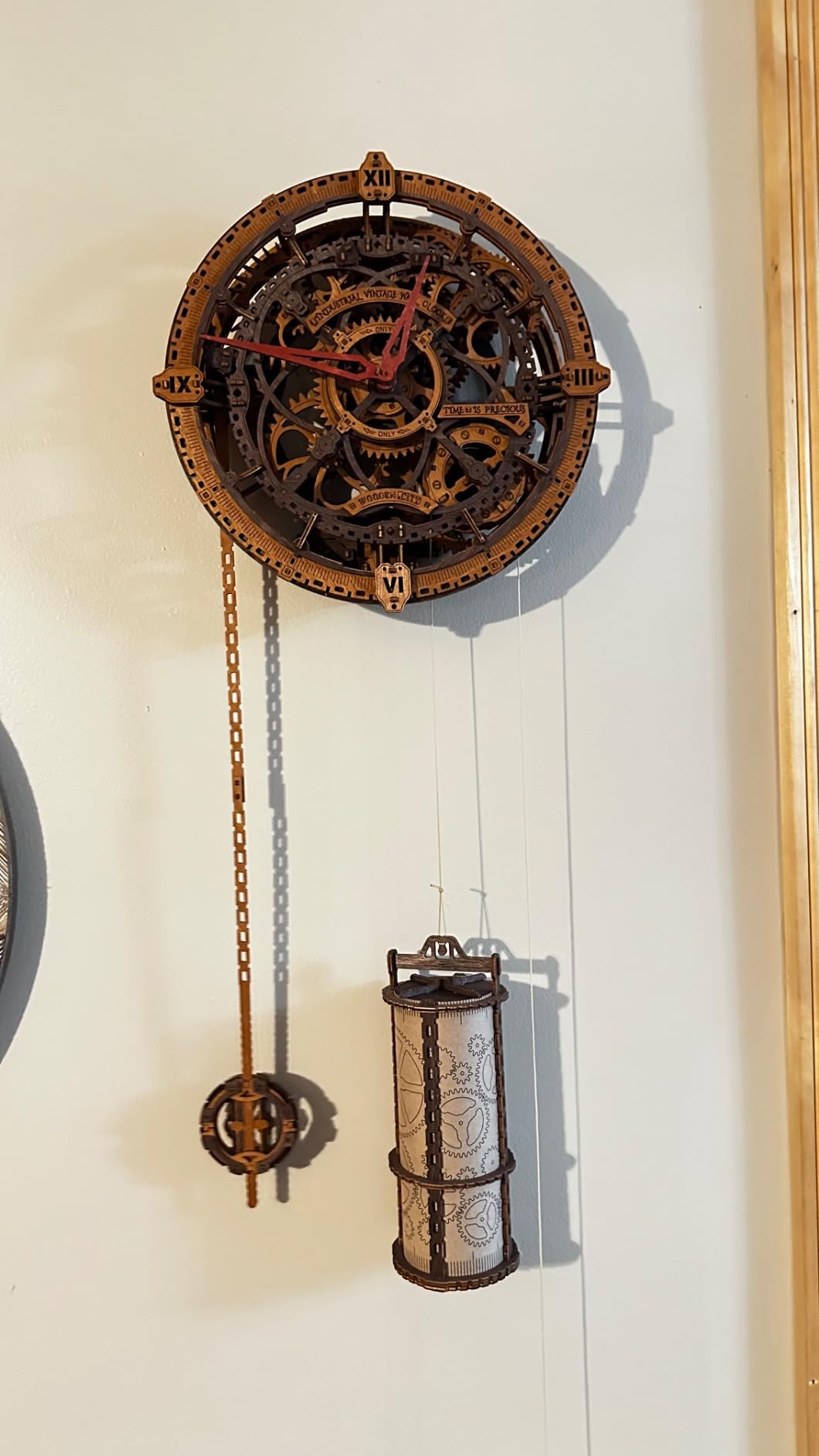 WOODEN.CITY Steampunk 3D Puzzle Clock – DIY Mechanical Wall Clock Kit for Adults – Unique Engineering Gift and Vintage Décor - 3D Wooden Puzzles for Adults - Customer Photo 4