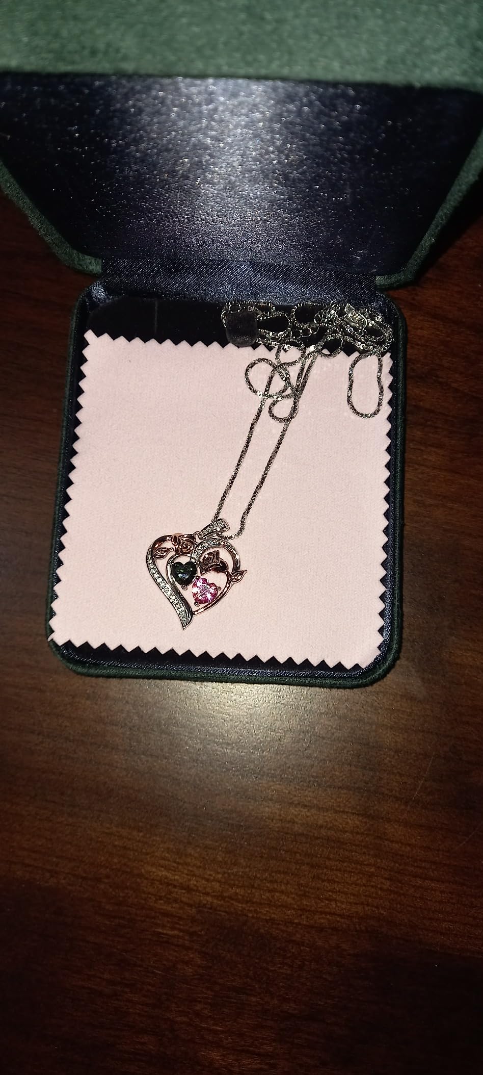 Iefil Christmas Gifts for Women Wife - 925 Sterling Silver Rose Heart Necklace, Stocking Stuffers for Women, Anniversary Birthday Gifts for Wife Girlfriend Mom - Customer Photo 2