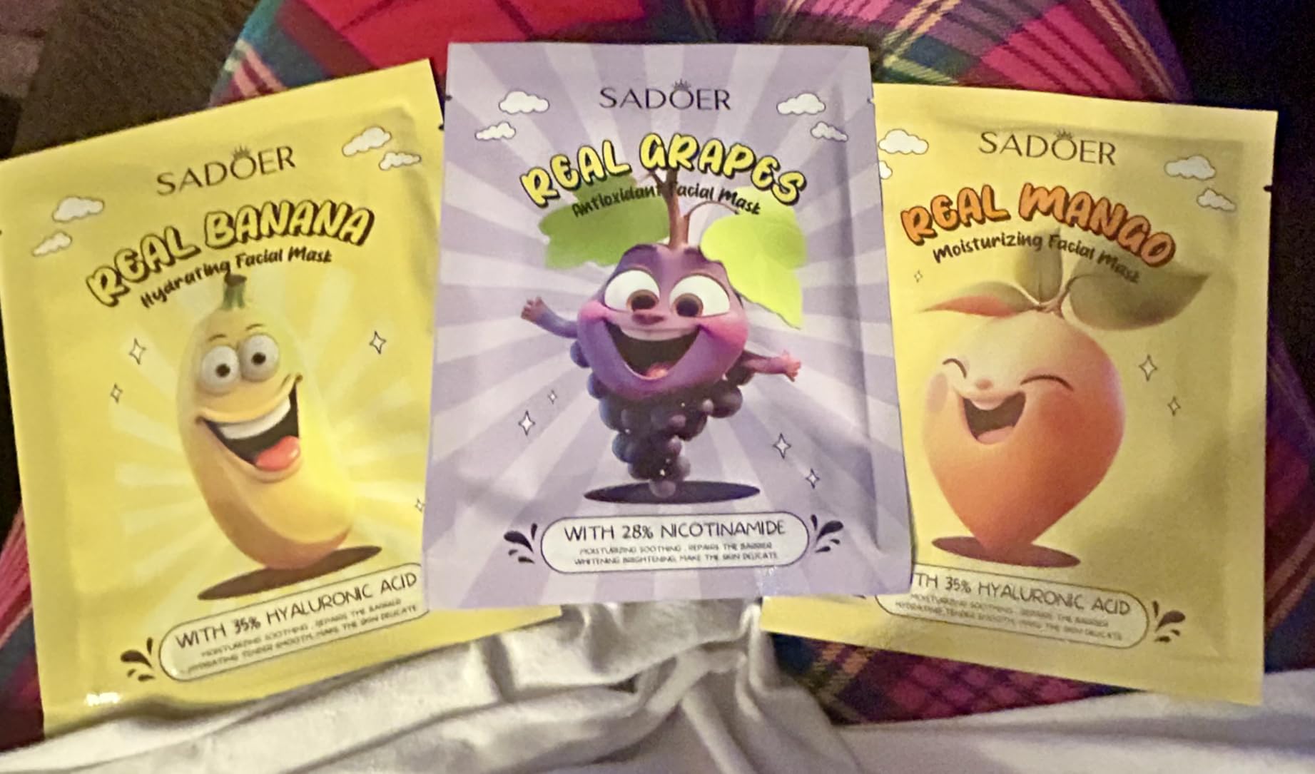 Kaely 10 Pack Fruit Face Masks for Kids, Kids Face Mask Spa Day Kit Supplies, Spa Party Favors for Teens Girls Women, Sheet Facial Mask Skincare Gifts Set, Moisturize Soothe for All Skin Types, 02 - Customer Photo 1