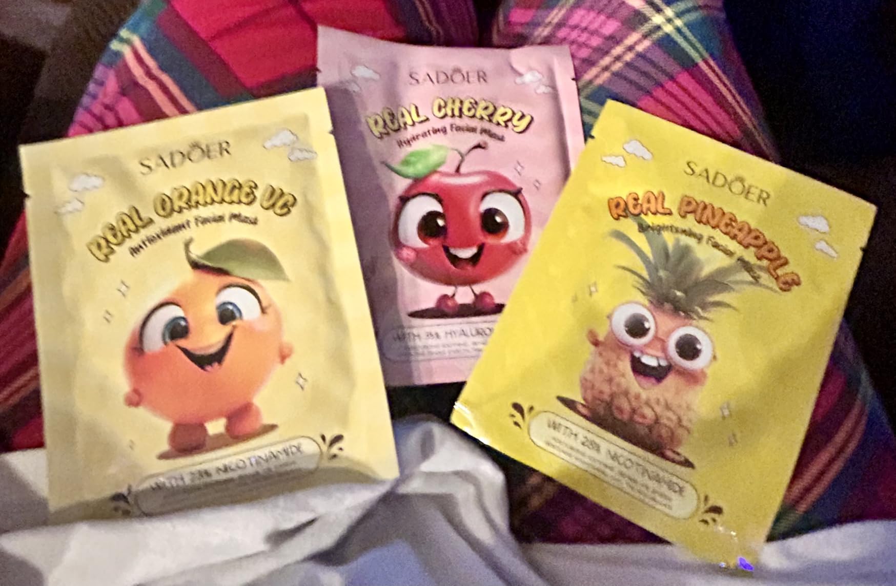 Kaely 10 Pack Fruit Face Masks for Kids, Kids Face Mask Spa Day Kit Supplies, Spa Party Favors for Teens Girls Women, Sheet Facial Mask Skincare Gifts Set, Moisturize Soothe for All Skin Types, 02 - Customer Photo 2