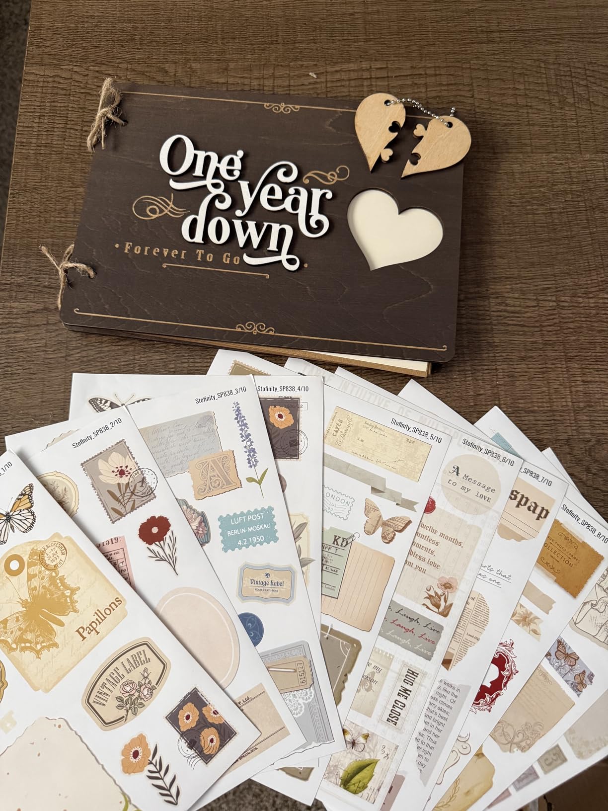 1 Year Anniversary Boyfriend Gifts - One Year Anniversary Dating Gifts For Her Girlfriend, First Paper Anniversary For Him Men, 1 Year Anniversary Scrapbook, 1st Anniversary Wedding Gift - Customer Photo 1