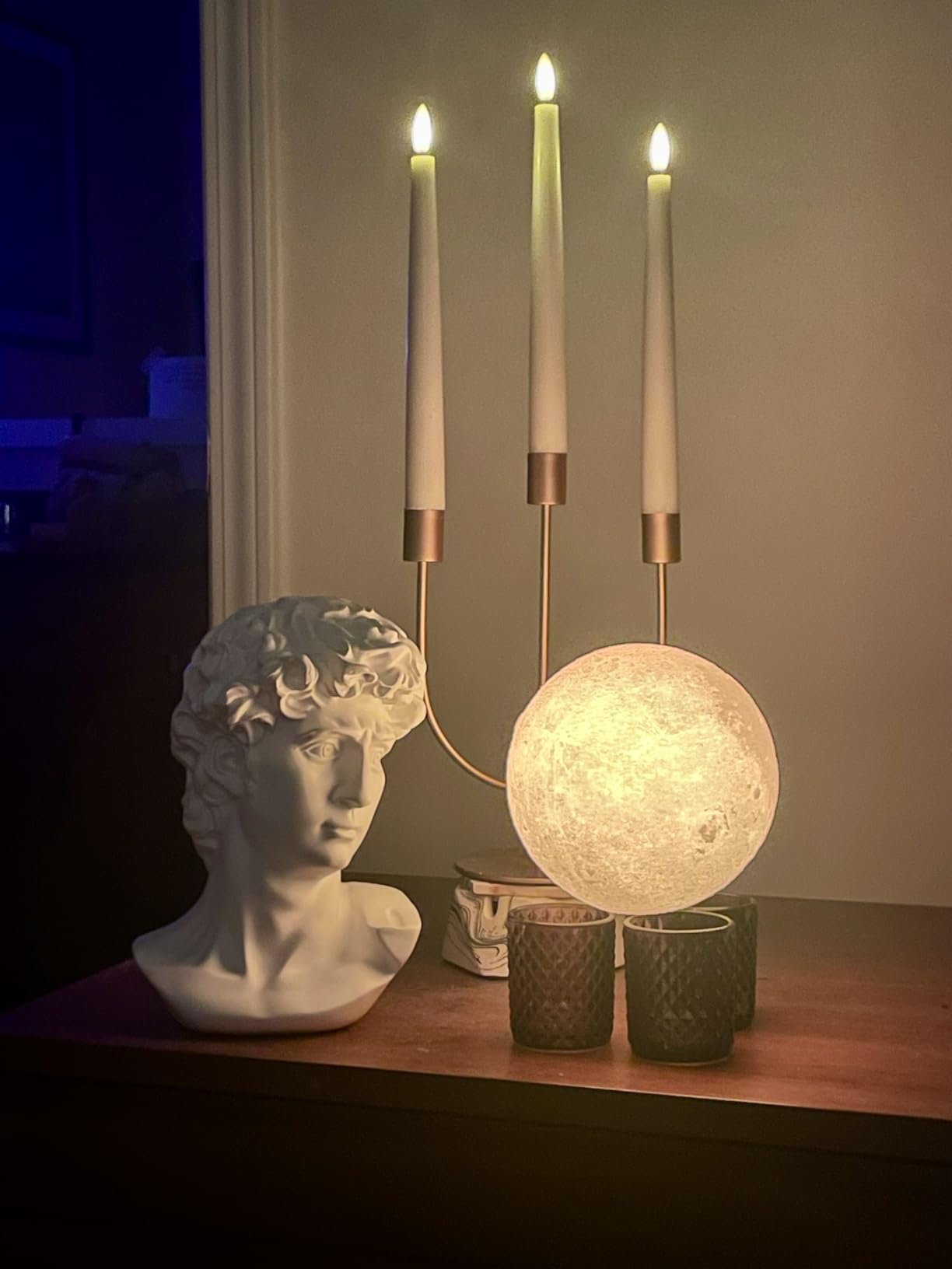 Zen Moon Lamp - Visual Meditation Light for Relaxation and Mindfulness - Guided Breathing Night Light - Spiritual Christams Gifts for Women, Mom, Best Friend 2025 - Unique Decor for Bedroom (5.5 inch) - Customer Photo 1