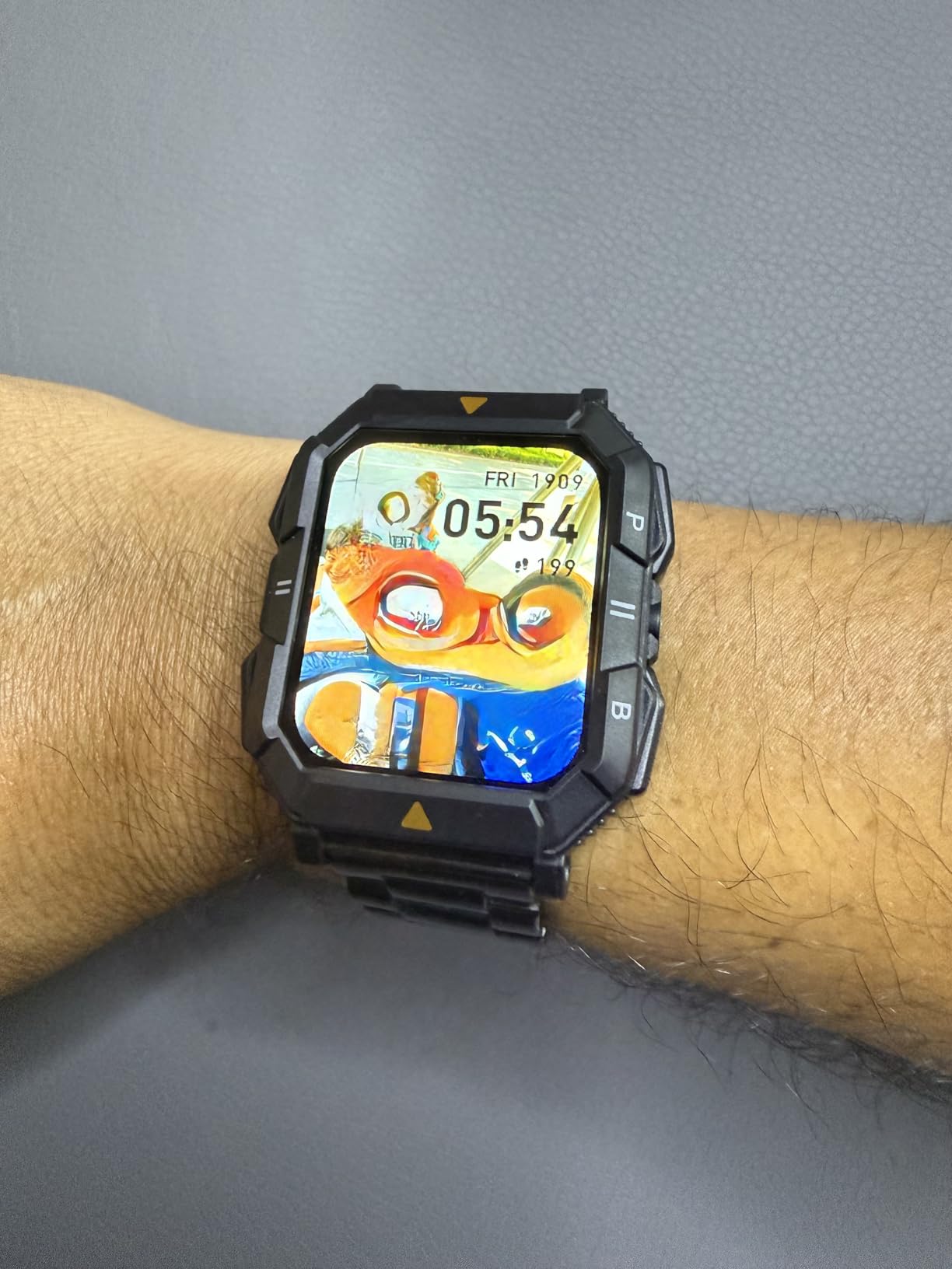 FATONIO Military Smart Watch for Men (Answer/Make Call), Fitness Smart Watch with Flashlight for Android and iPhone, Waterproof Fitness Tracker with Blood Oxygen/Heart Rate/Sleep/100+ Sport Modes Customer Review FATONIO Military Smart Watch for Men (Answer/Make Call), Fitness Smart Watch with Flashlight for Android and iPhone, Waterproof Fitness Tracker with Blood Oxygen/Heart Rate/Sleep/100+ Sport Modes - Customer Photo 1