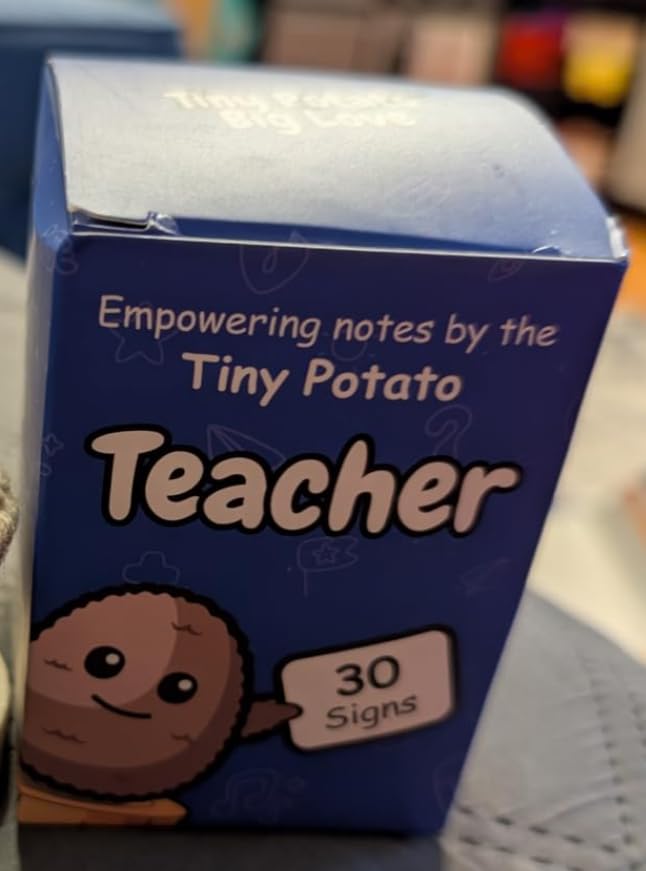 Gift for Principals - Positive Crochet Potato with 30 Swappable Appreciation Signs - Funny Principal Gifts for Women and Men for Birthday, Christmas Stocking Stuffers, Thank You, New Job, Retirement - Customer Photo 2