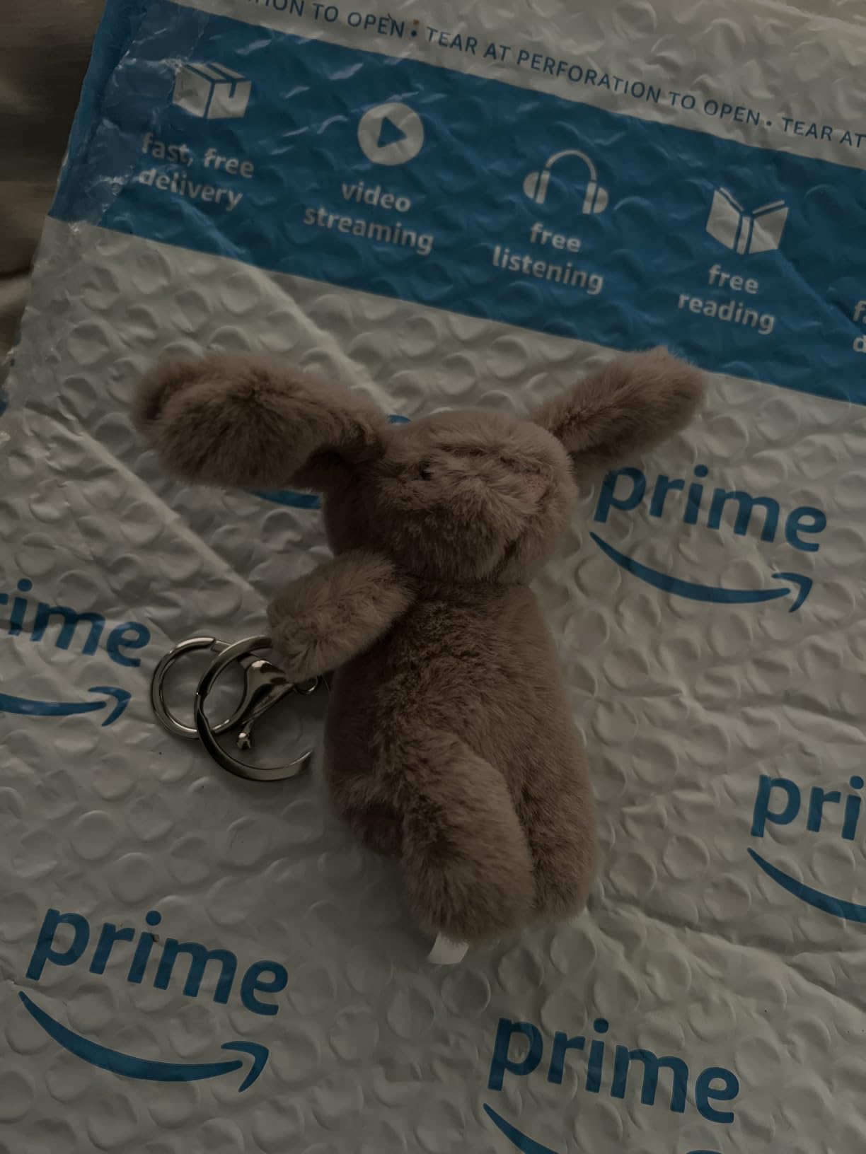 Cute Bunny Plush Keychain for Backpack, 3.5