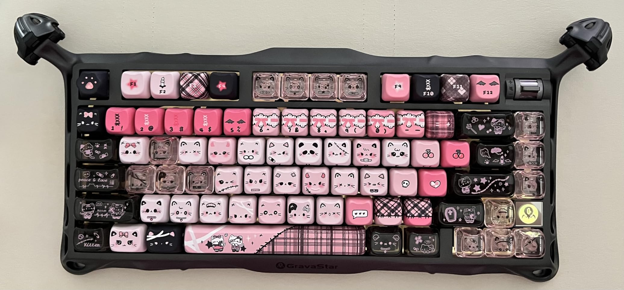 GravaStar Mercury K1 Pro Wireless Mechanical Gaming Keyboard, 75% Layout RGB Custom Keyboard, Electroplated Glossy Frame, Hot-Swappable Linear Switches – Cyberpunk Edition Customer Review GravaStar Mercury K1 Pro Wireless Mechanical Gaming Keyboard, 75% Layout RGB Custom Keyboard, Electroplated Glossy Frame, Hot-Swappable Linear Switches – Cyberpunk Edition - Customer Photo 1