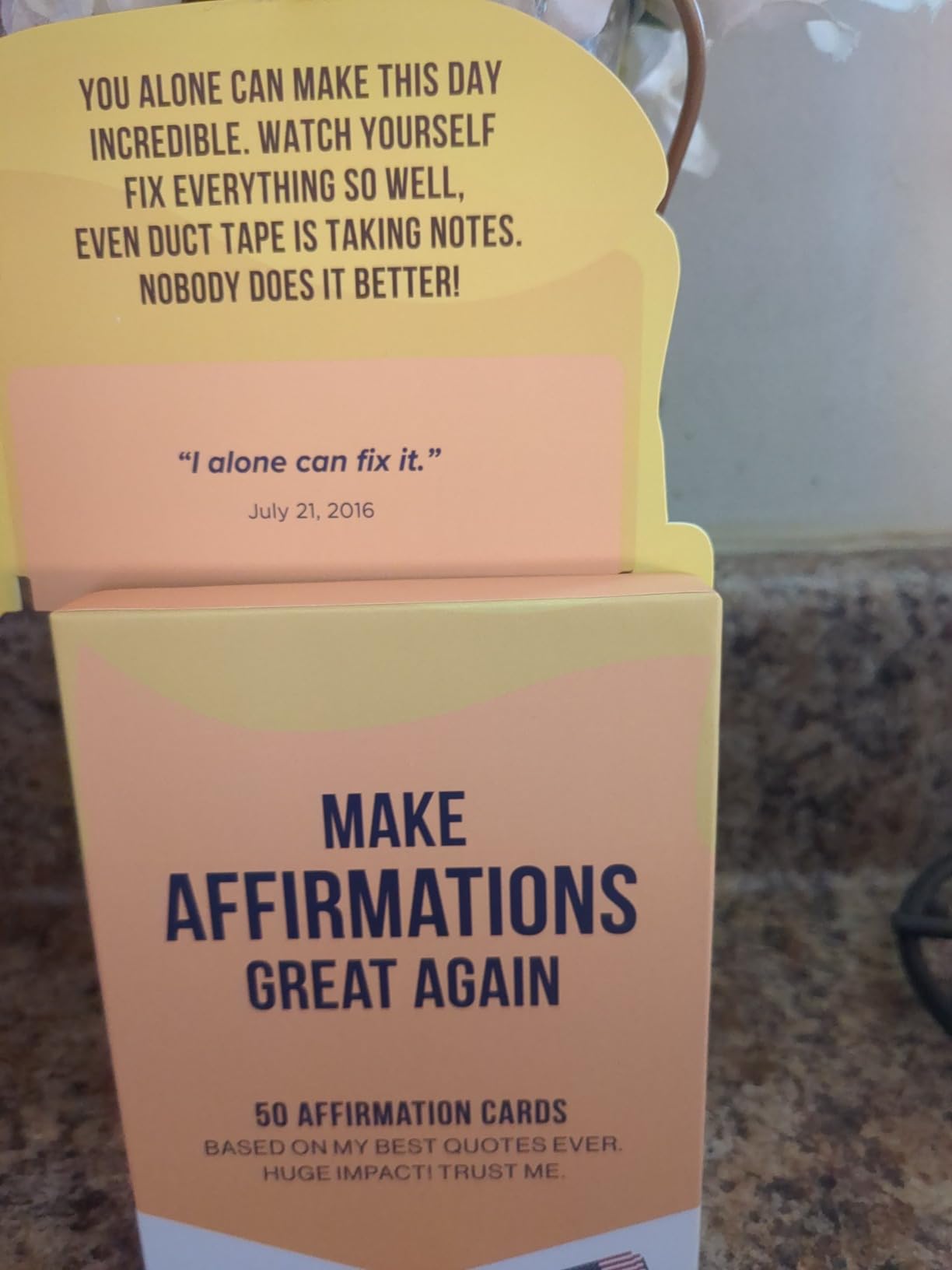 50 Funny Affirmation Cards by The President | Funny Donald Trump Birthday Gift for Adults, Men, Women, Friends & Coworkers for Birthday, White Elephant, Christmas | Trump Birthday Cards for Women Customer Review 50 Funny Affirmation Cards by The President | Funny Donald Trump Birthday Gift for Adults, Men, Women, Friends & Coworkers for Birthday, White Elephant, Christmas | Trump Birthday Cards for Women - Customer Photo 2