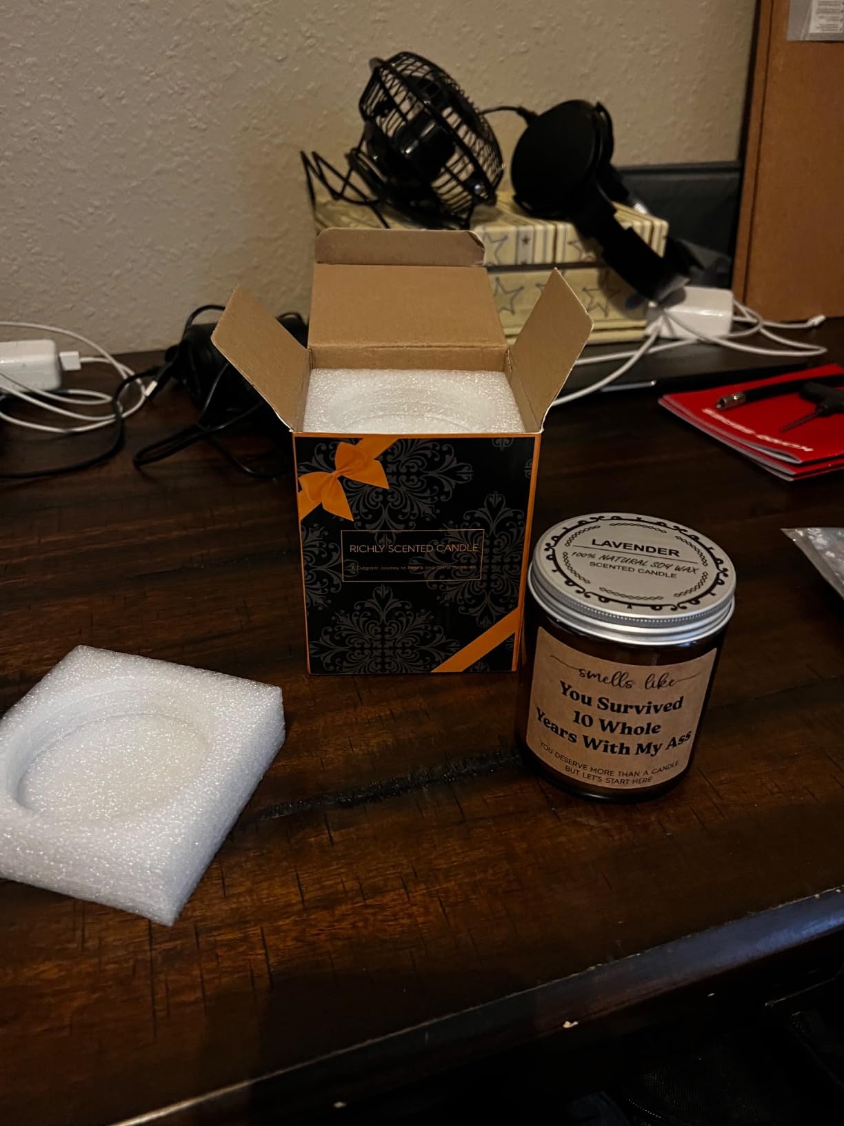 GSPY Scented Candle - 10th, 10 Year Anniversary Tin Gifts for Him, Her, Wife, Husband, Men - 10 Year Wedding Anniversary Couple Gifts - Aluminum 10th Anniv. Present, Happy Tenth Anniv. Present - Customer Photo 1